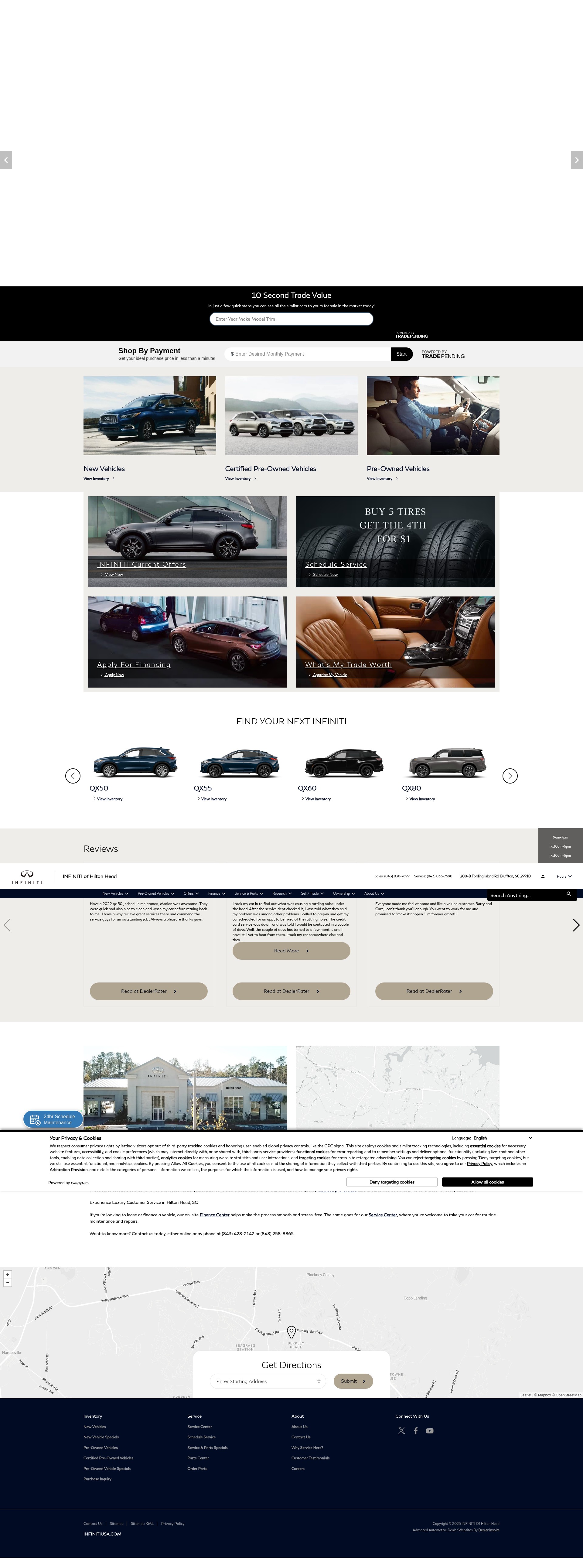 Screenshot of infinitiofhiltonhead.com