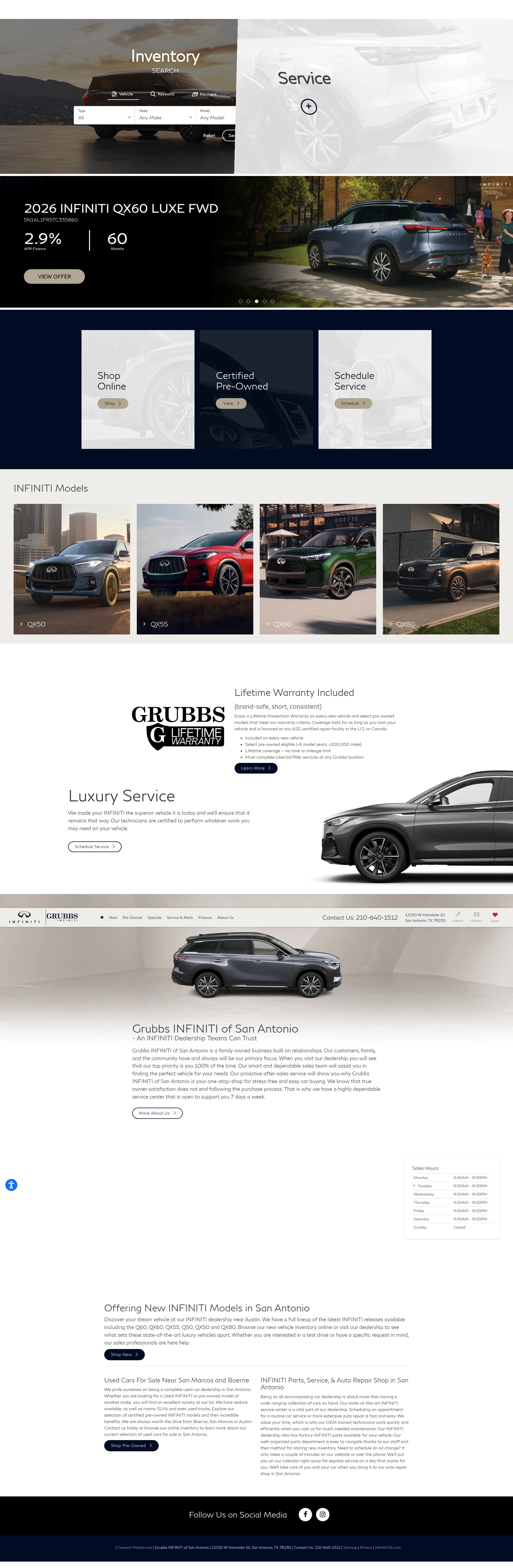 Screenshot of infinitiofsanantonio.com