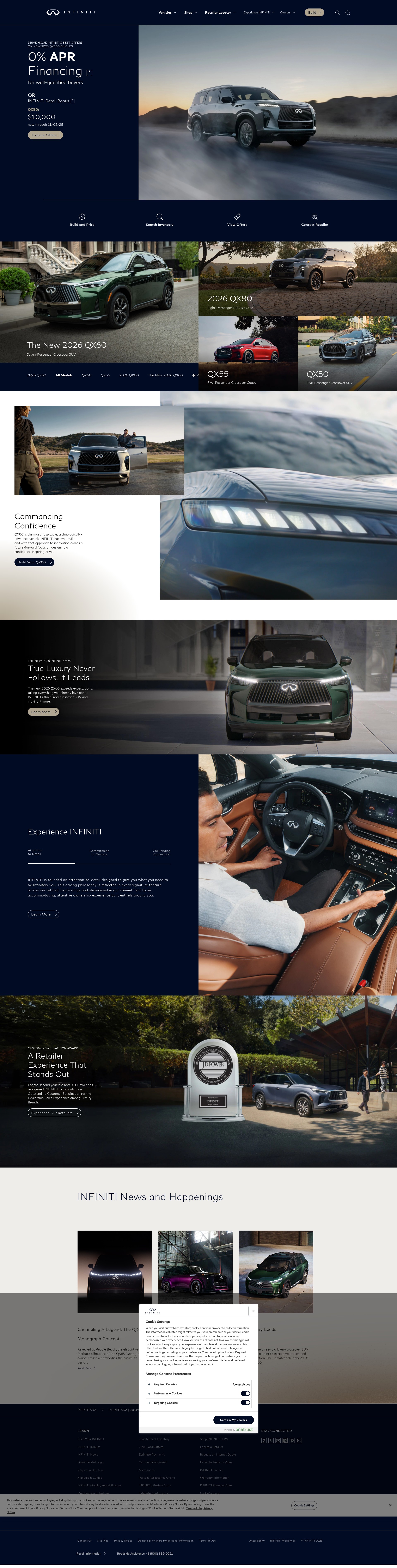 Screenshot of infinitiusa.com