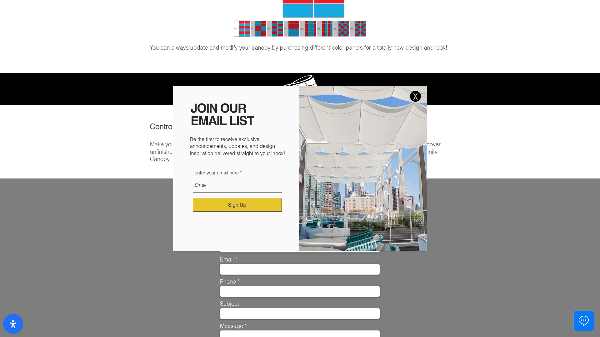 Screenshot of infinitycanopy.com