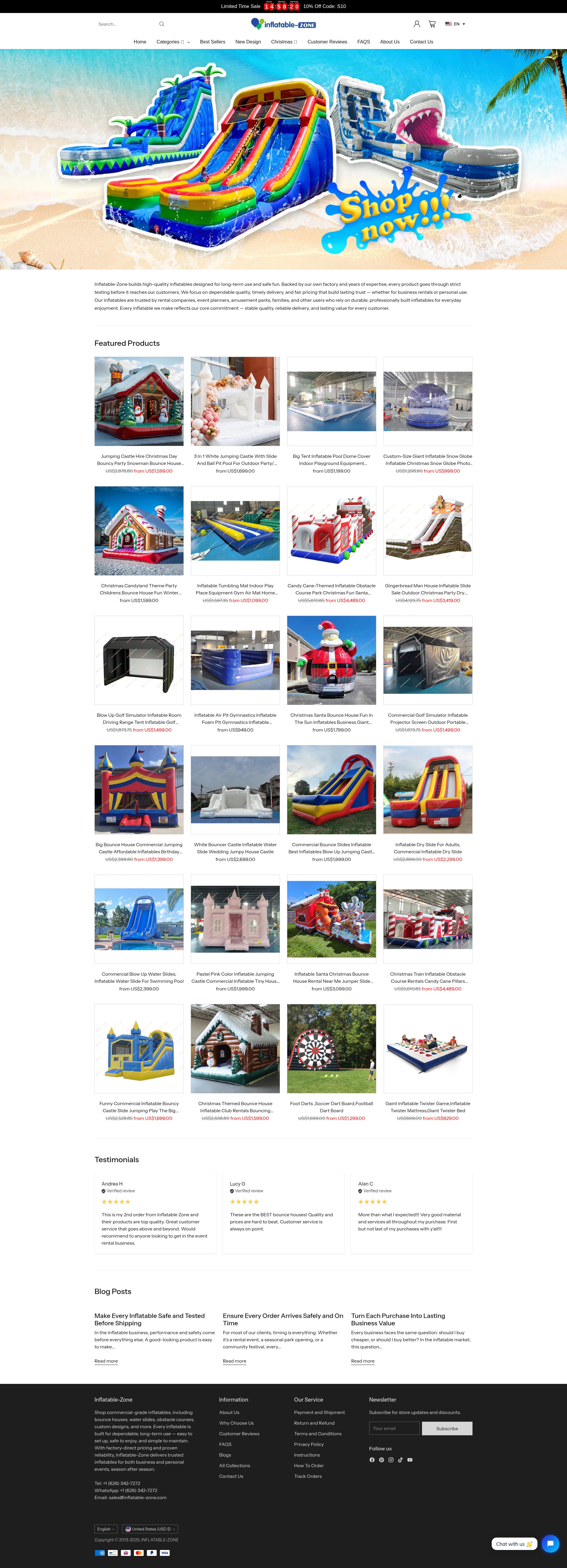 Screenshot of inflatable-zone.com