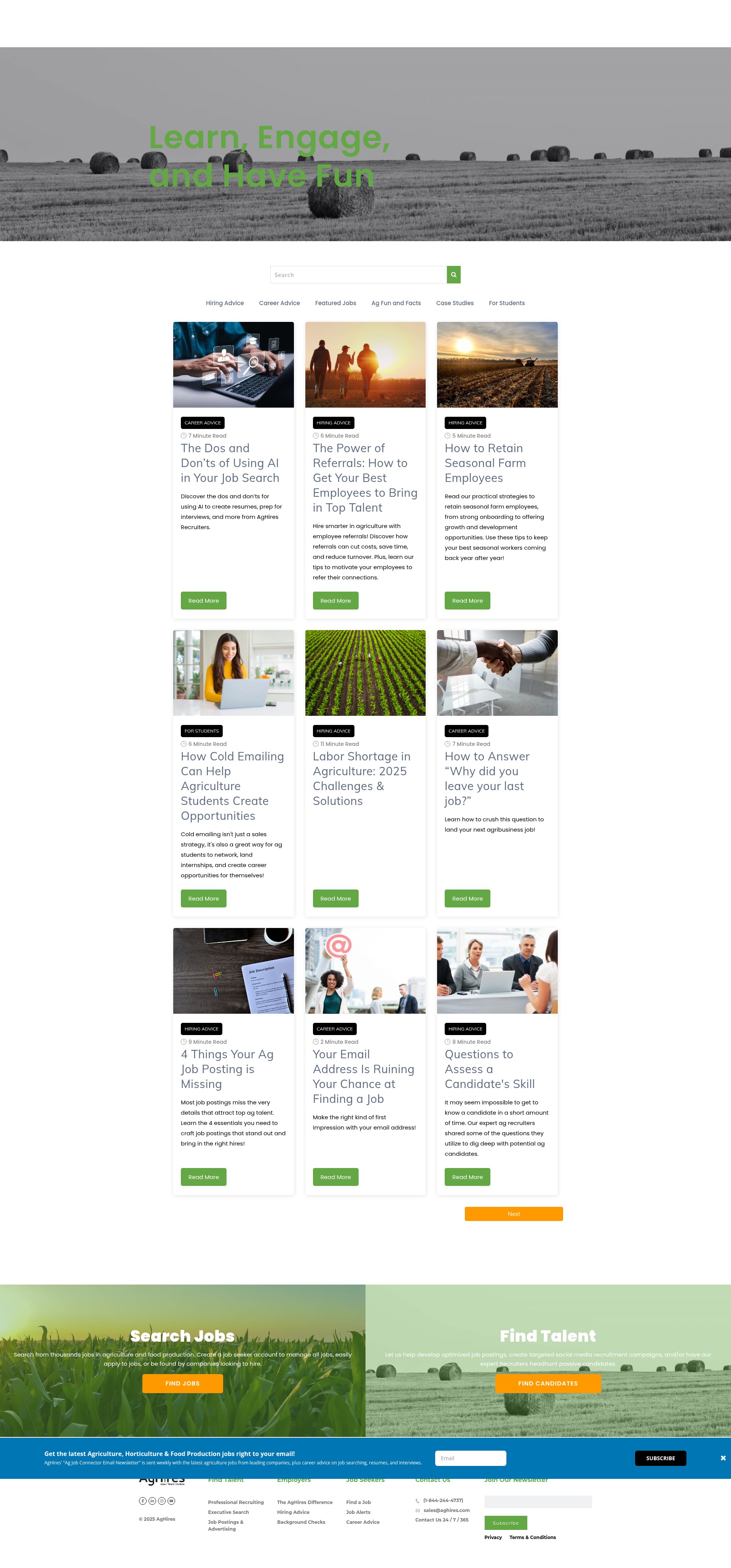 Screenshot of info.aghires.com