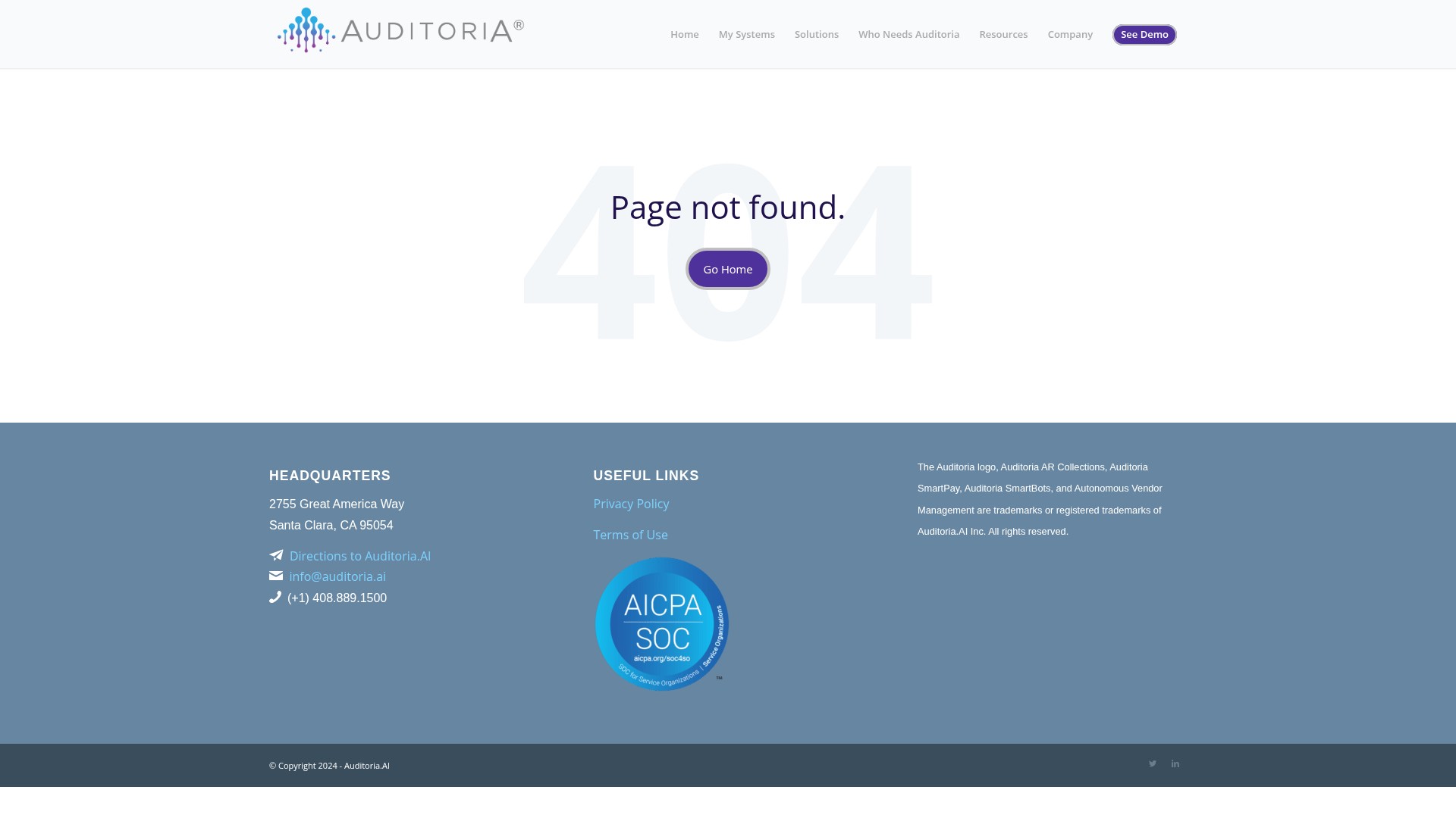 Screenshot of info.auditoria.ai