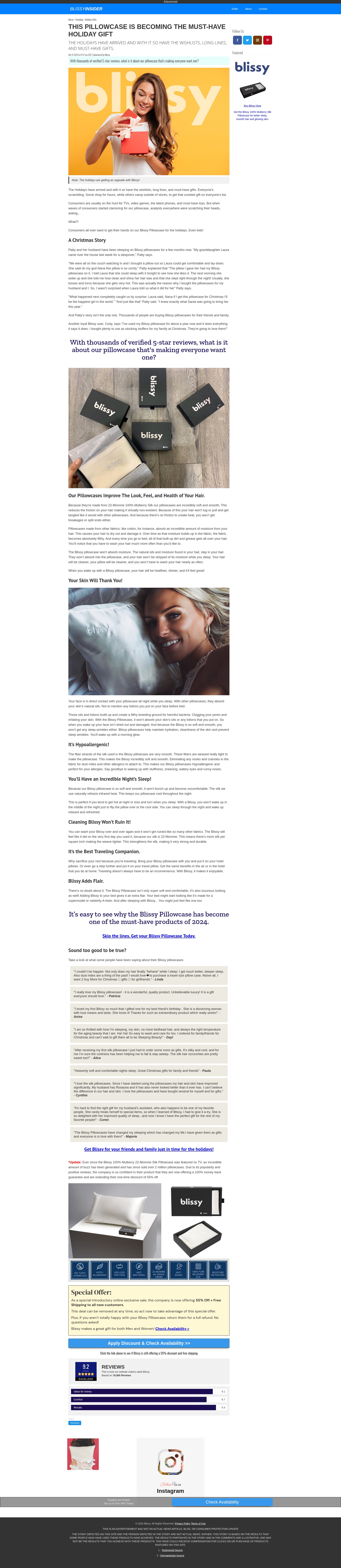 Screenshot of info.blissy.com