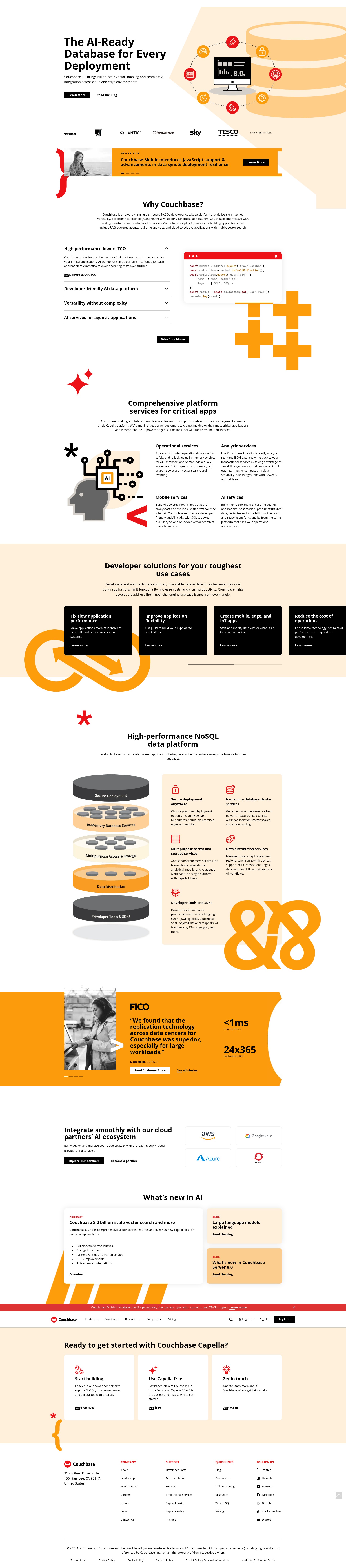 Screenshot of info.couchbase.com