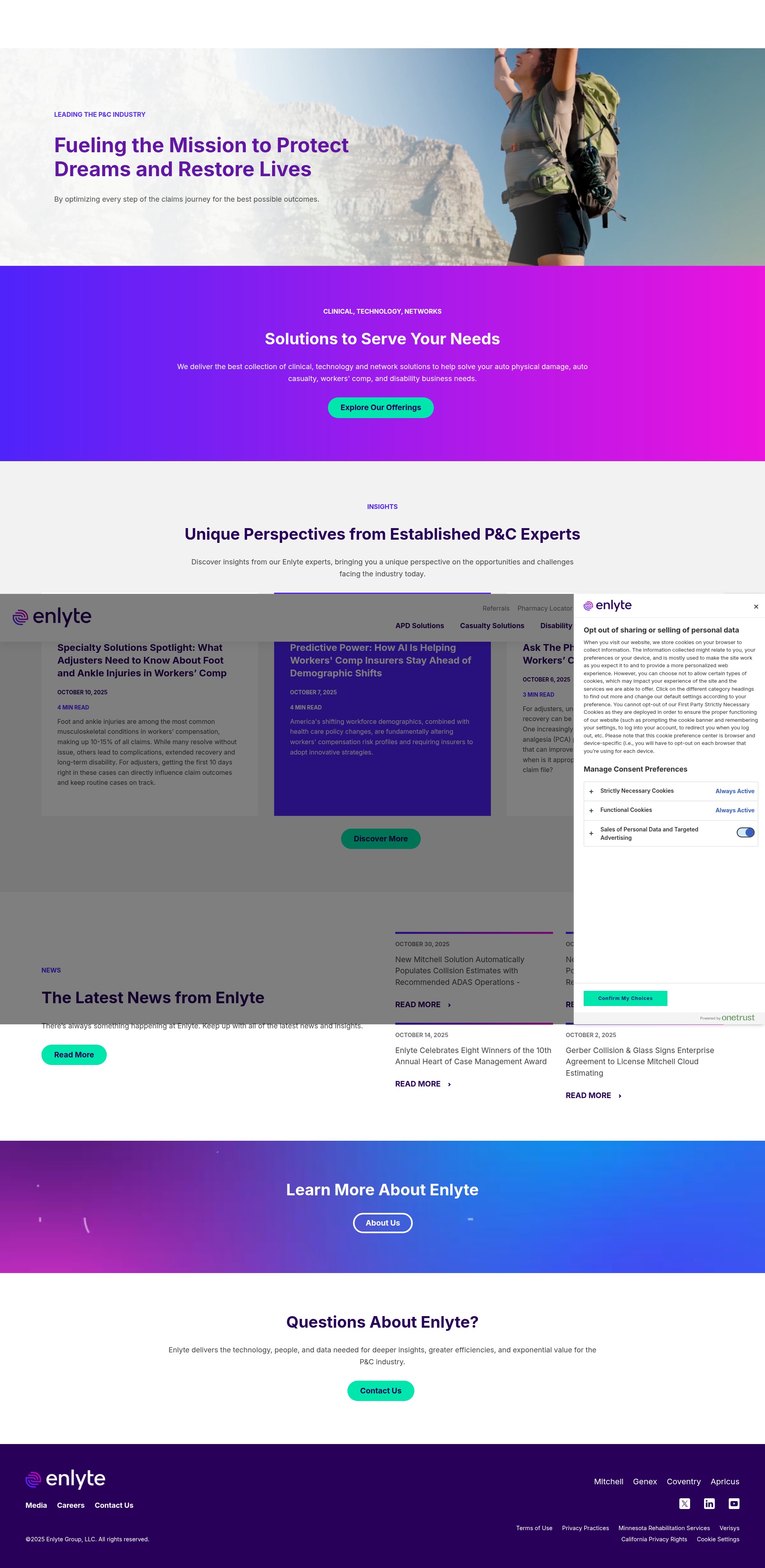 Screenshot of info.enlyte.com
