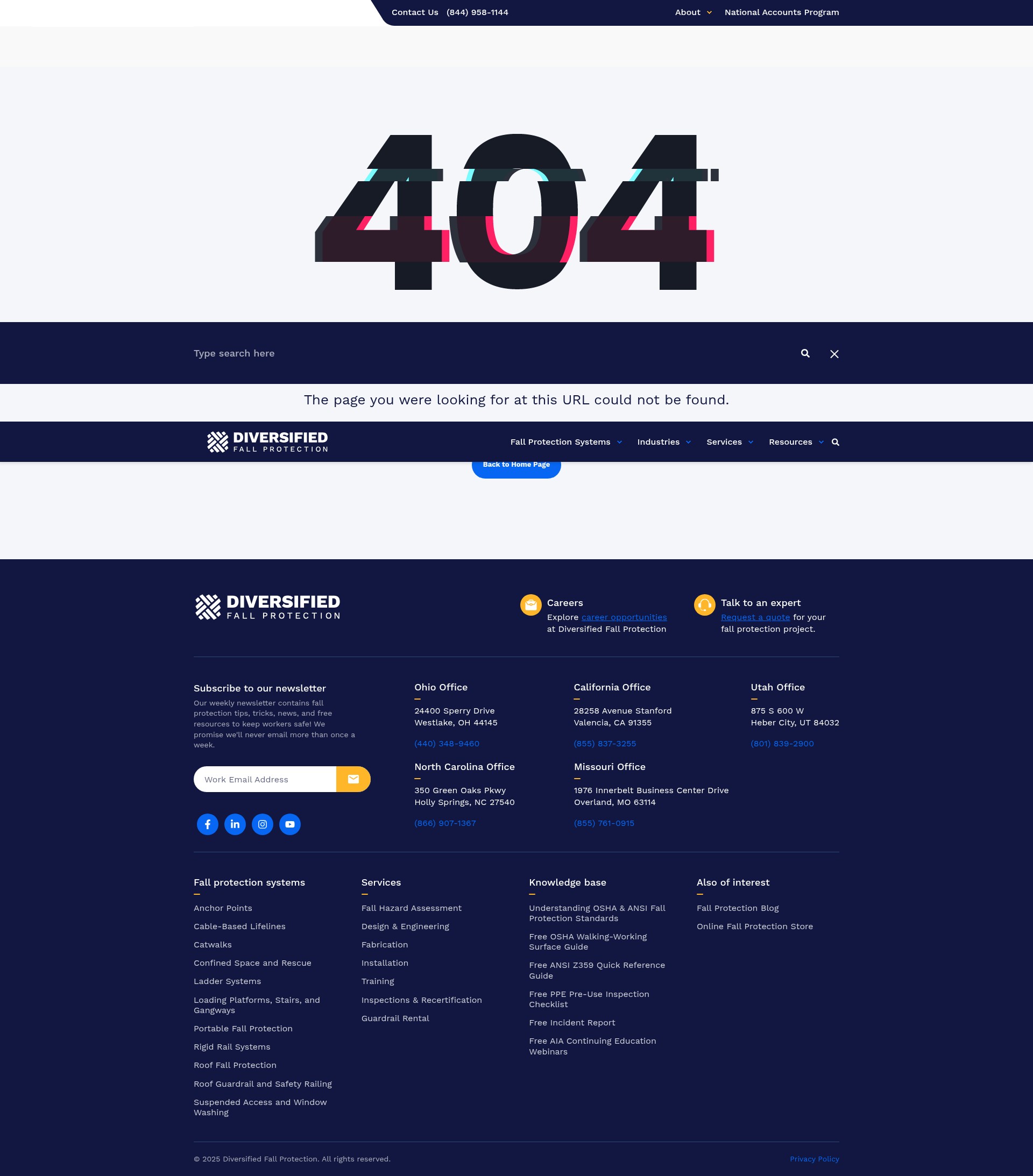 Screenshot of info.fallprotect.com