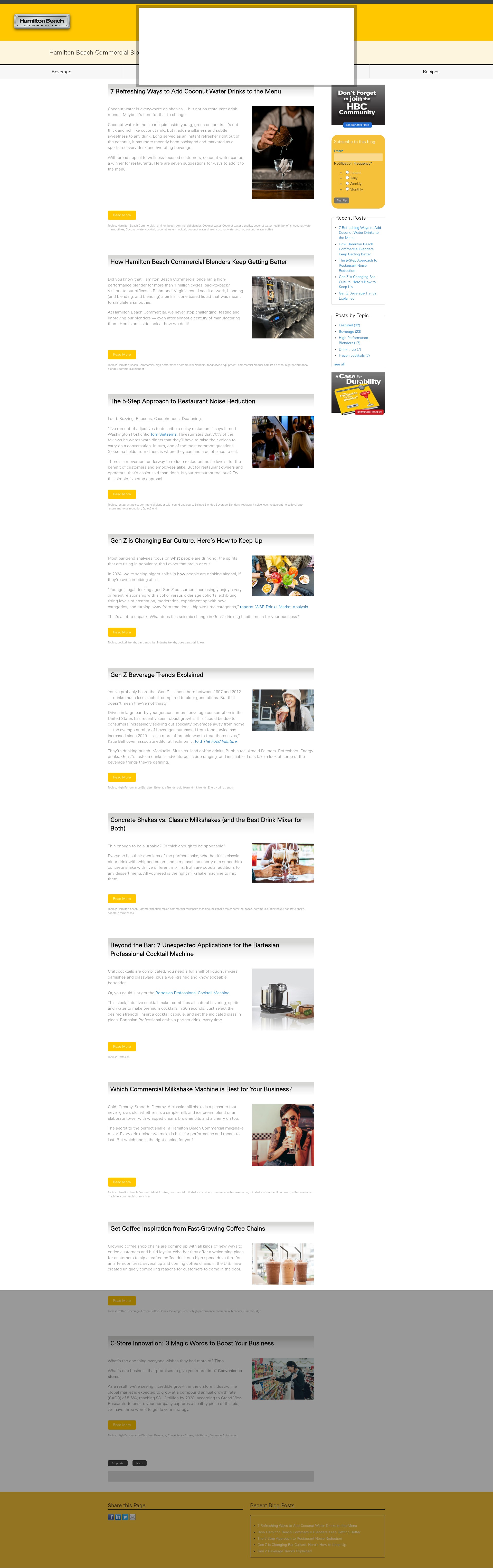 Screenshot of info.hamiltonbeachcommercial.com