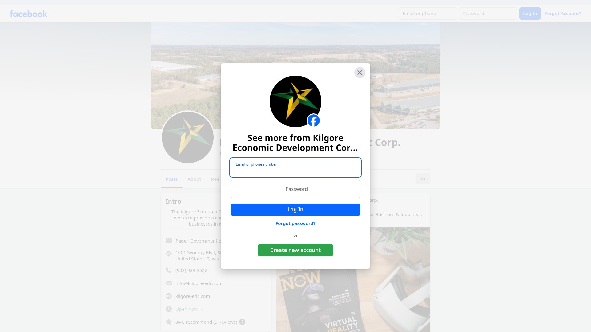 Screenshot of info.kilgore-edc.com