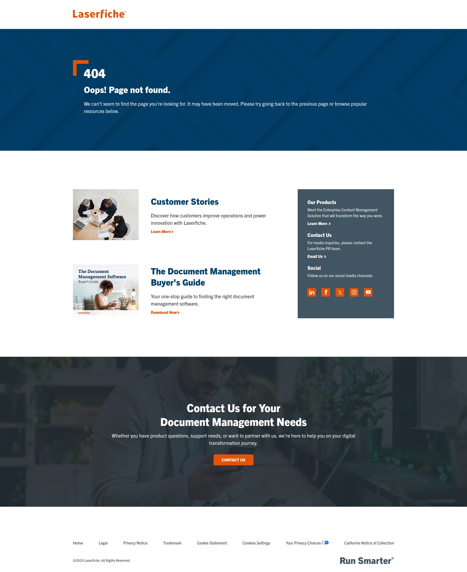 Screenshot of info.laserfiche.com