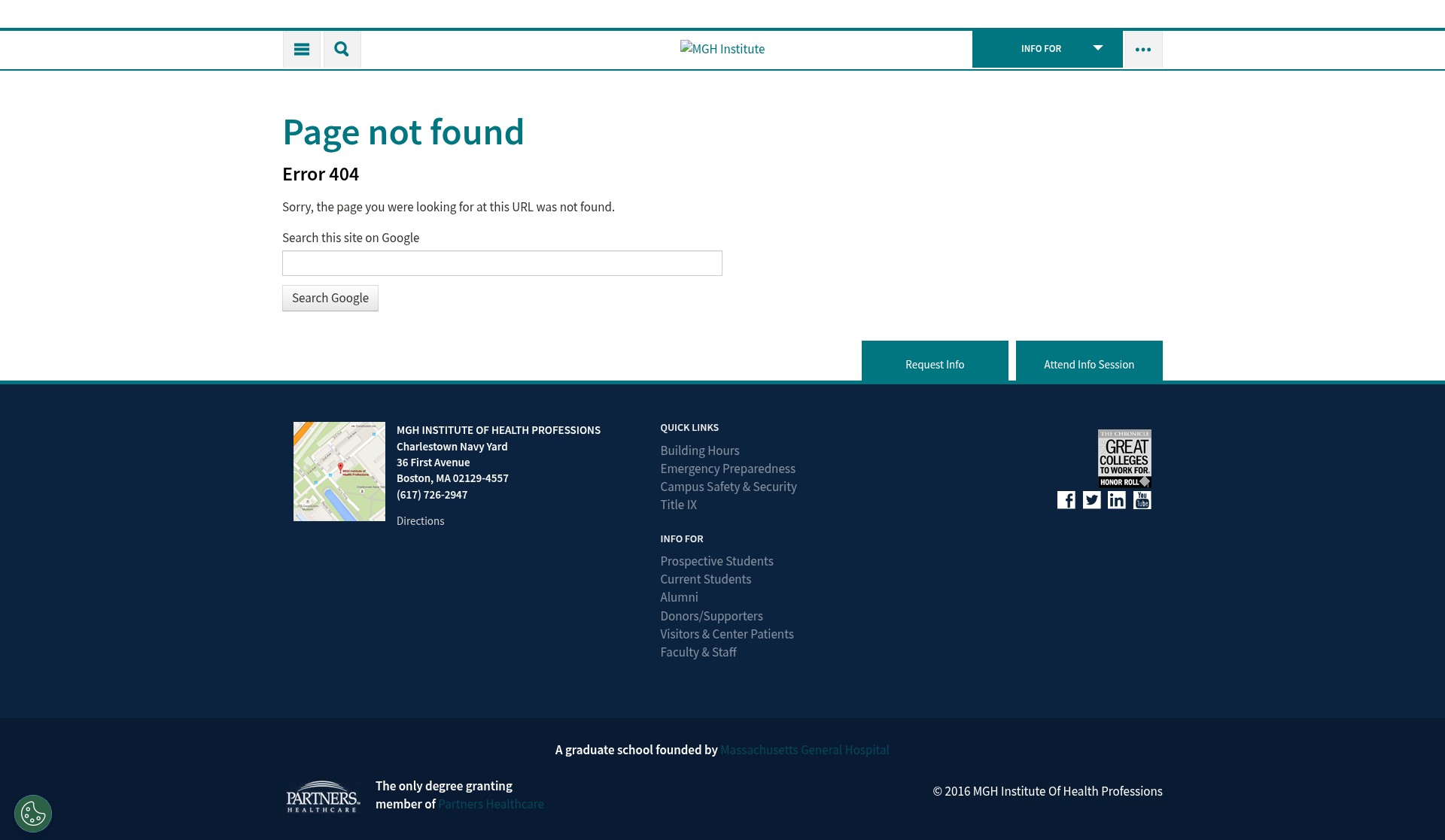 Screenshot of info.mghihp.edu