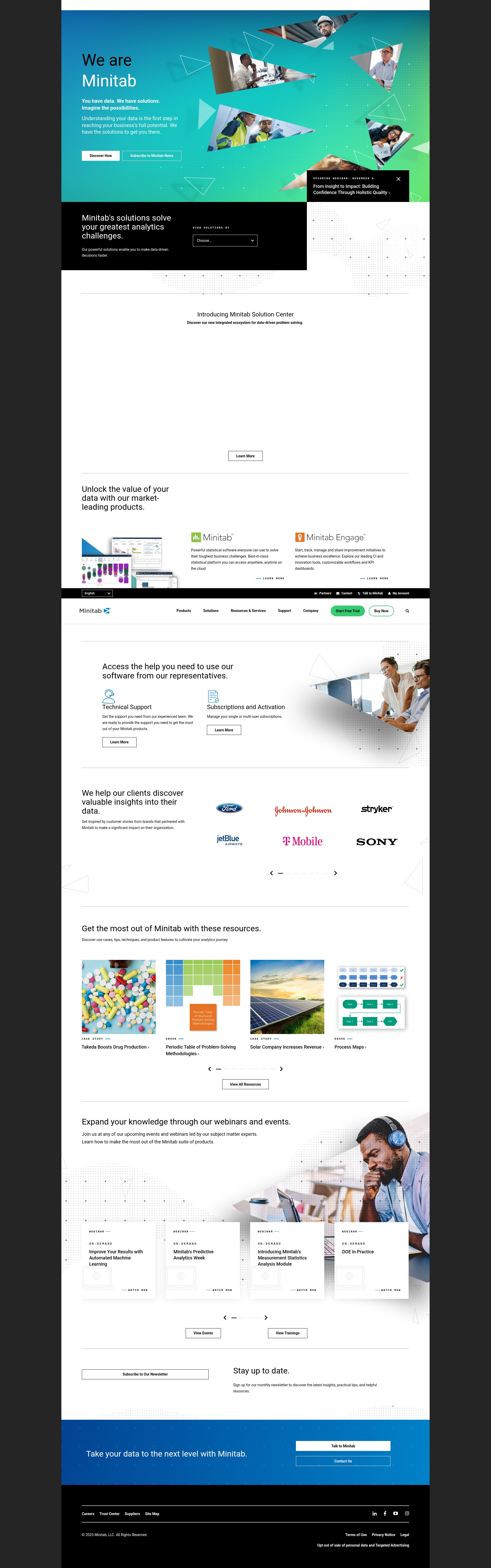 Screenshot of info.minitab.com
