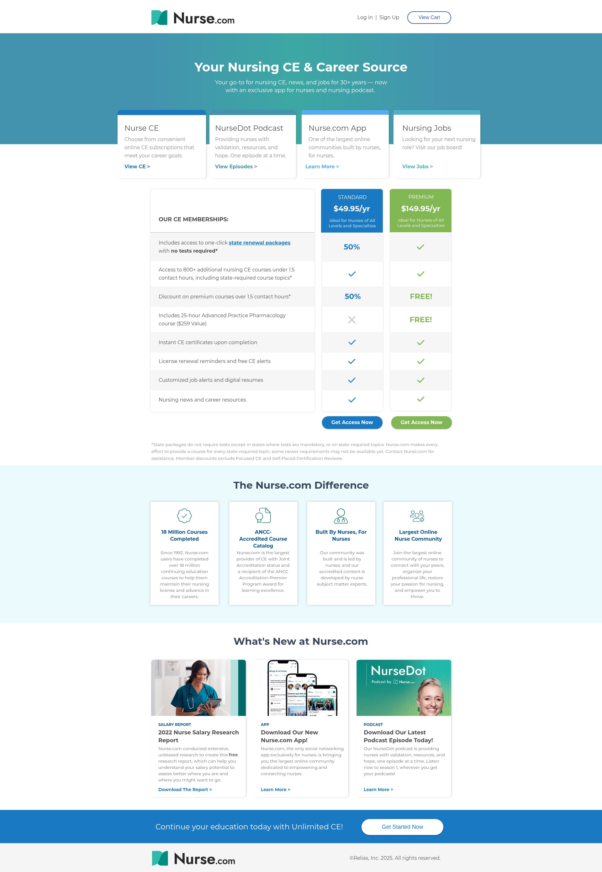 Screenshot of info.nurse.com