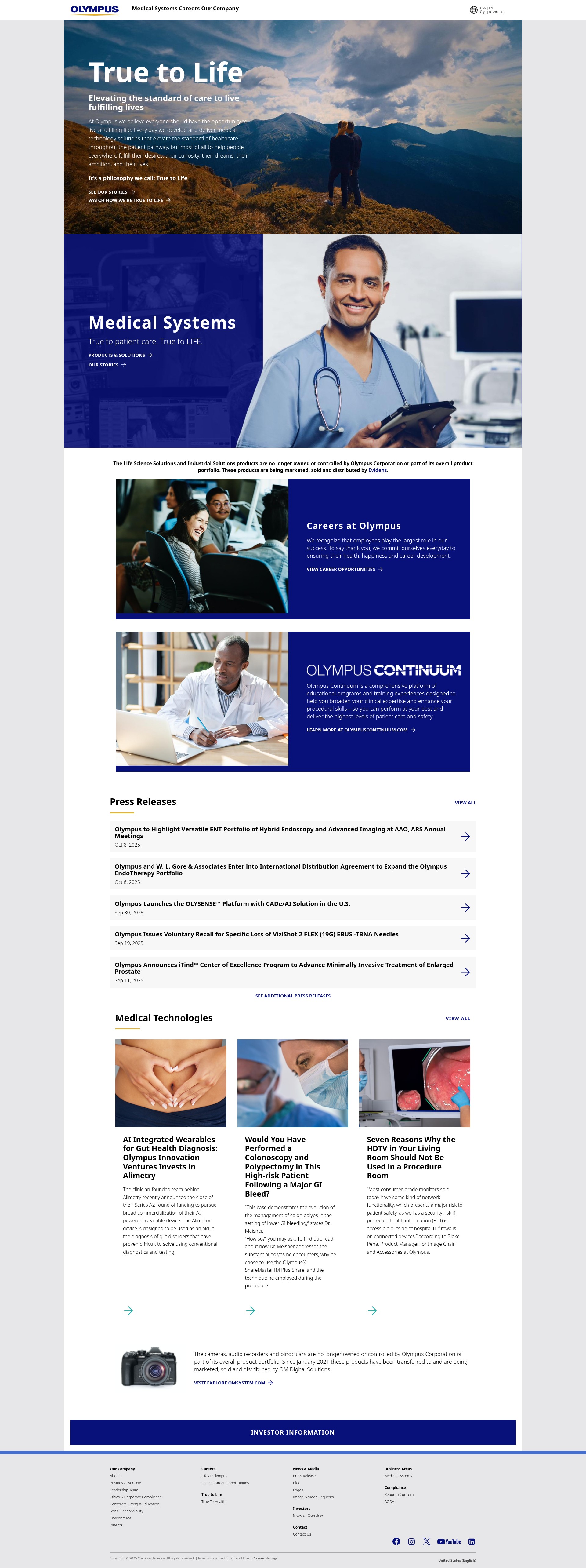 Screenshot of info.olympusamericamarketing.com
