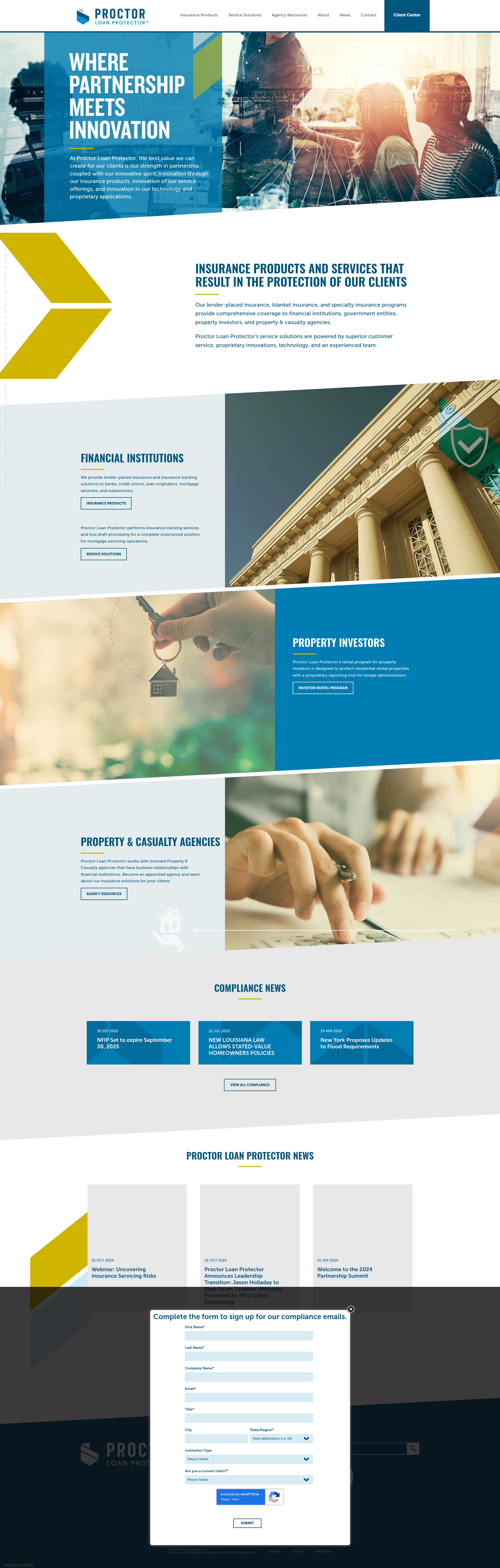 Screenshot of info.proctorlp.com
