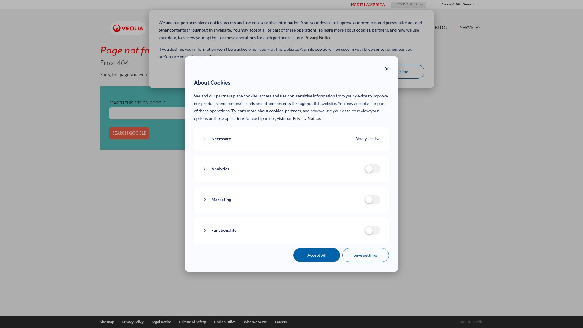 Screenshot of info.veolianorthamerica.com