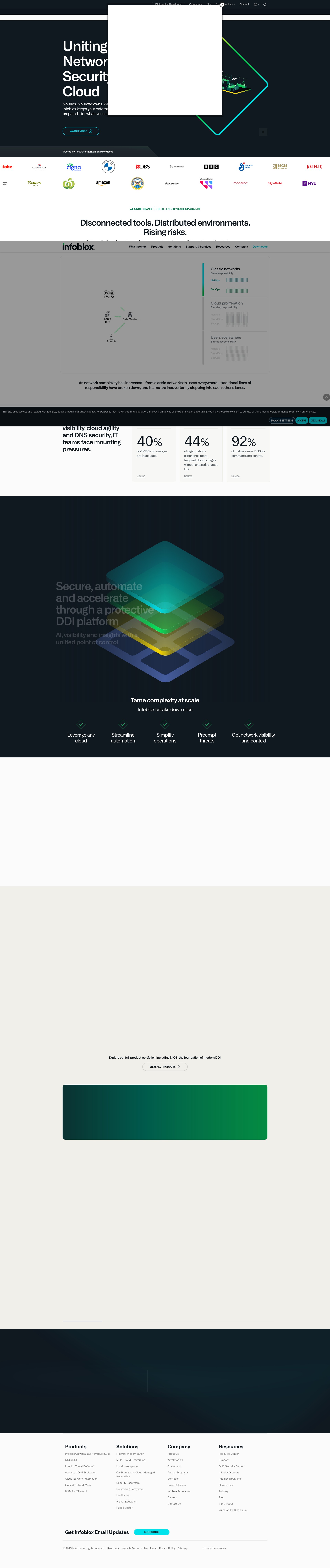 Screenshot of infoblox.com