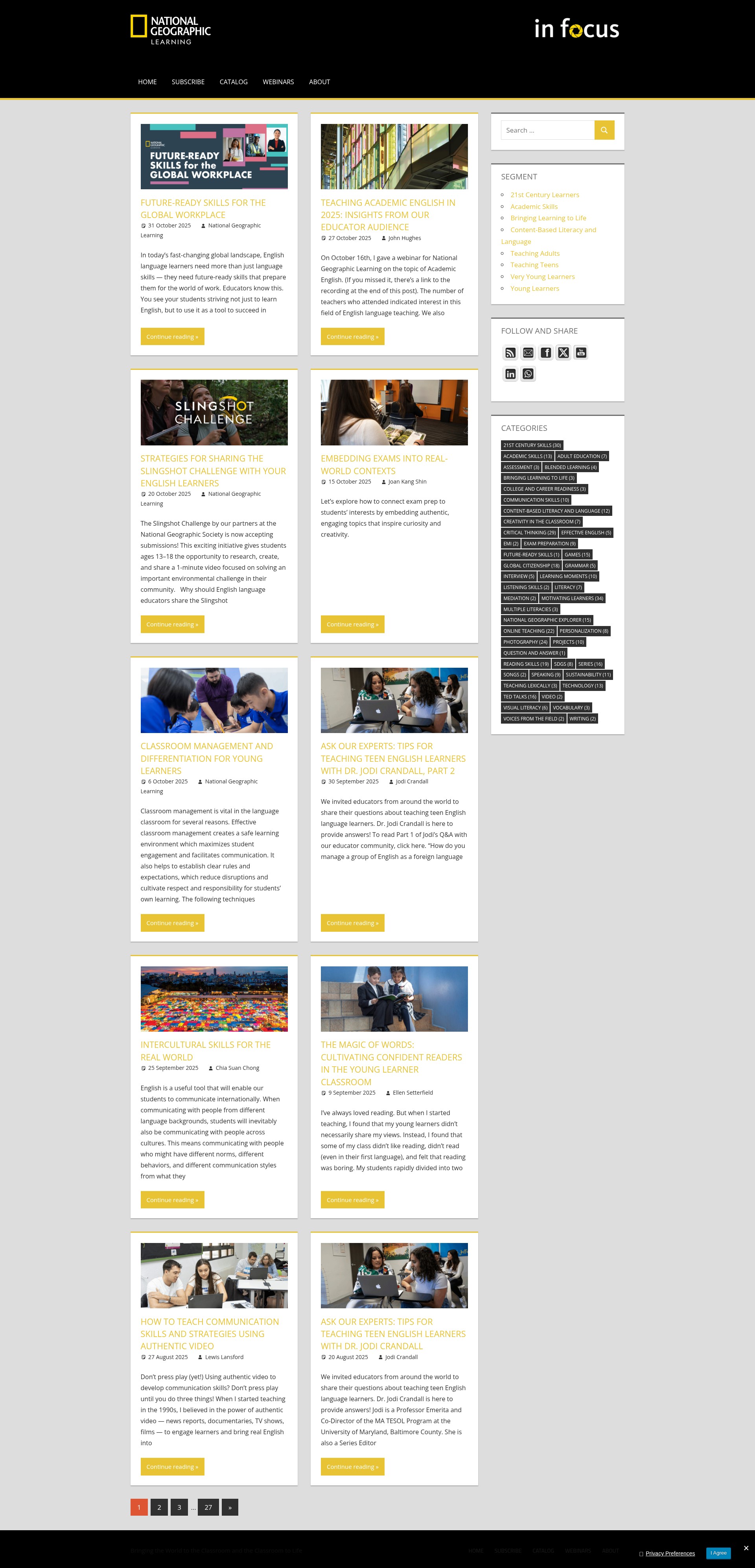 Screenshot of infocus.eltngl.com