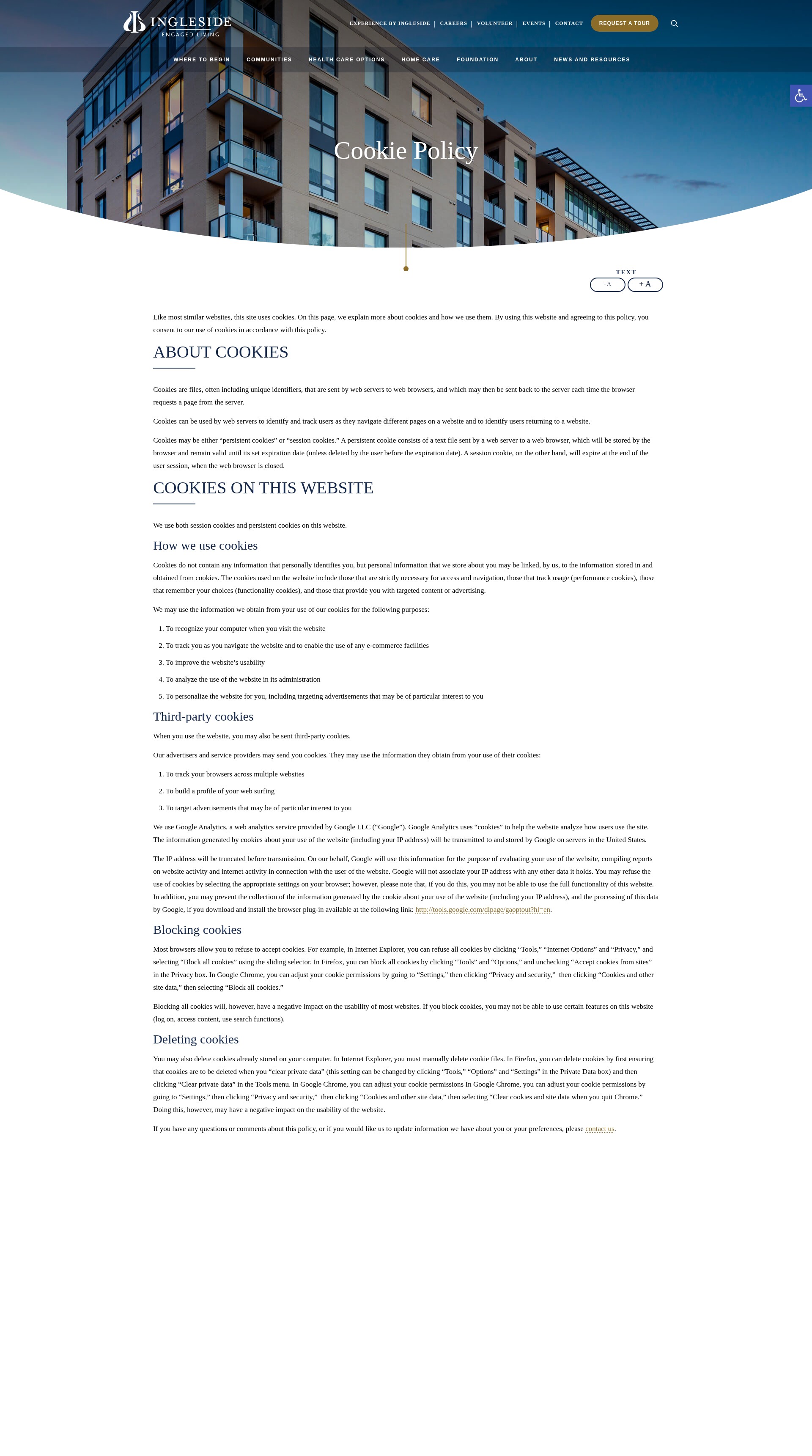 Screenshot of inglesideonline.org