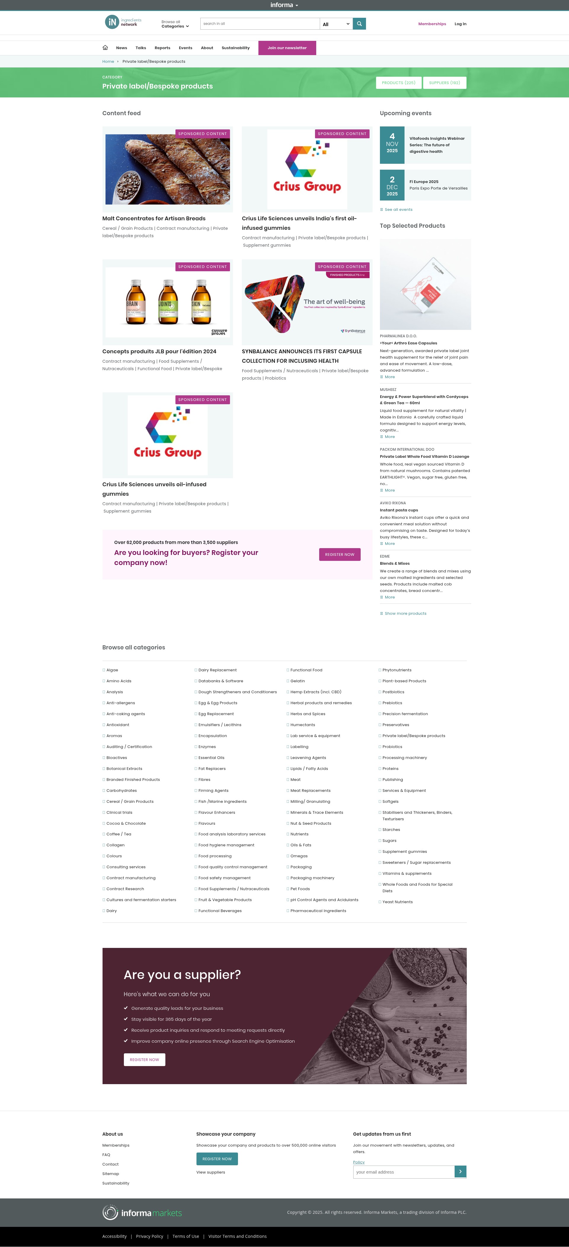 Screenshot of ingredientsnetwork.com