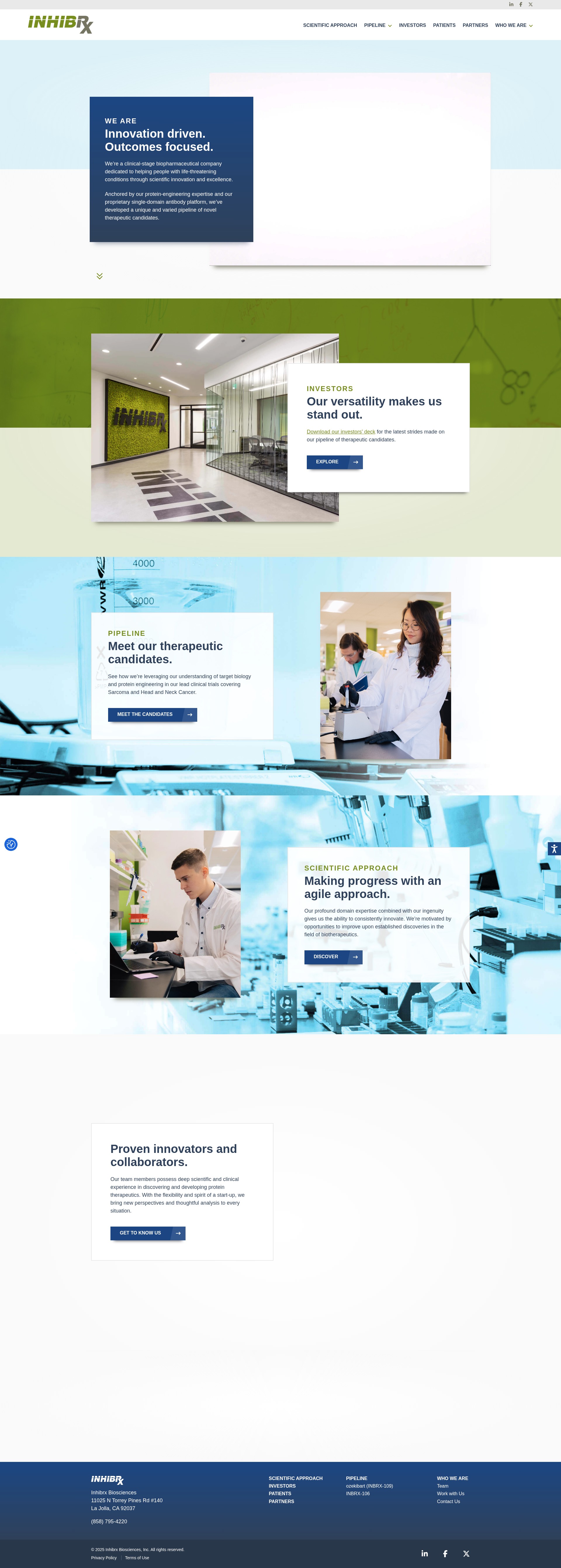 Screenshot of inhibrx.com