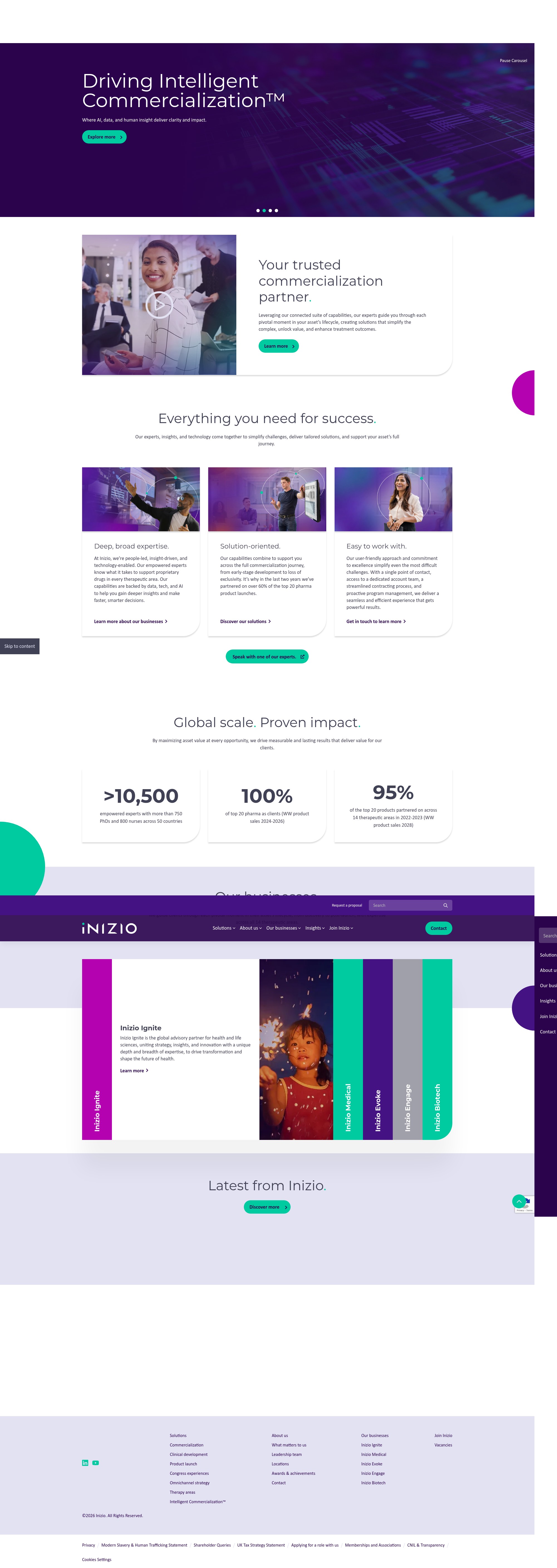 Screenshot of inizio.com