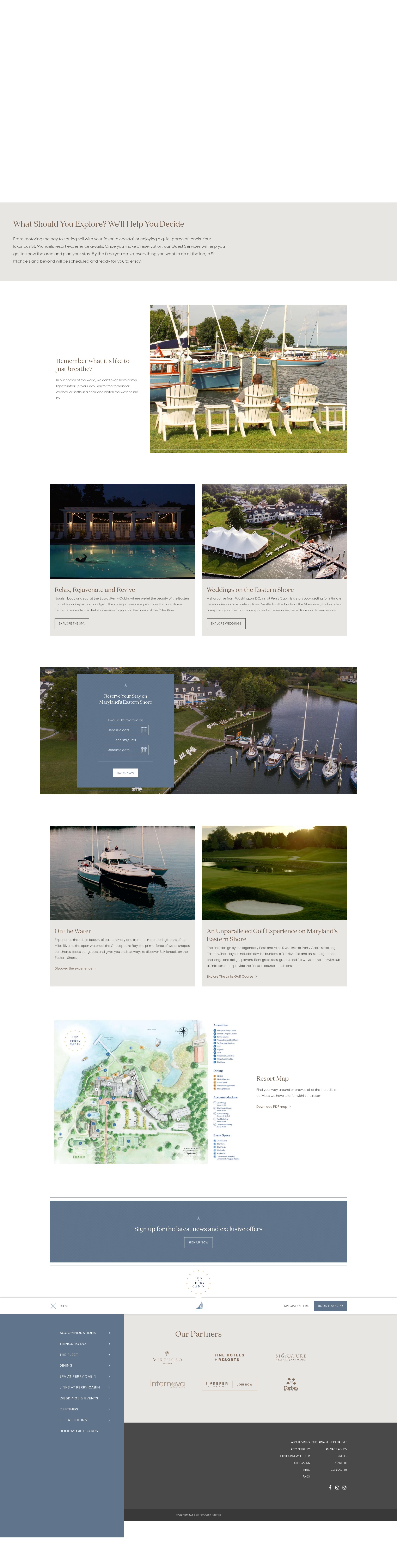 Screenshot of innatperrycabin.com