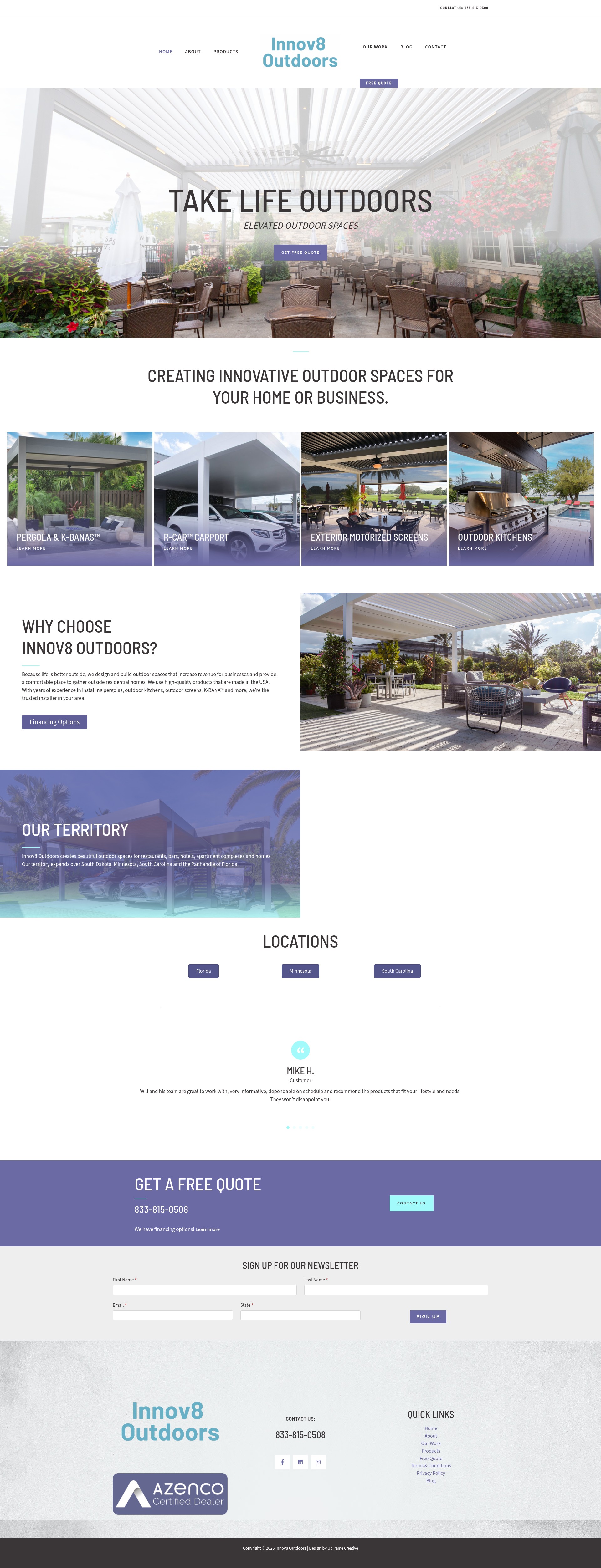 Screenshot of innov8outdoors.com