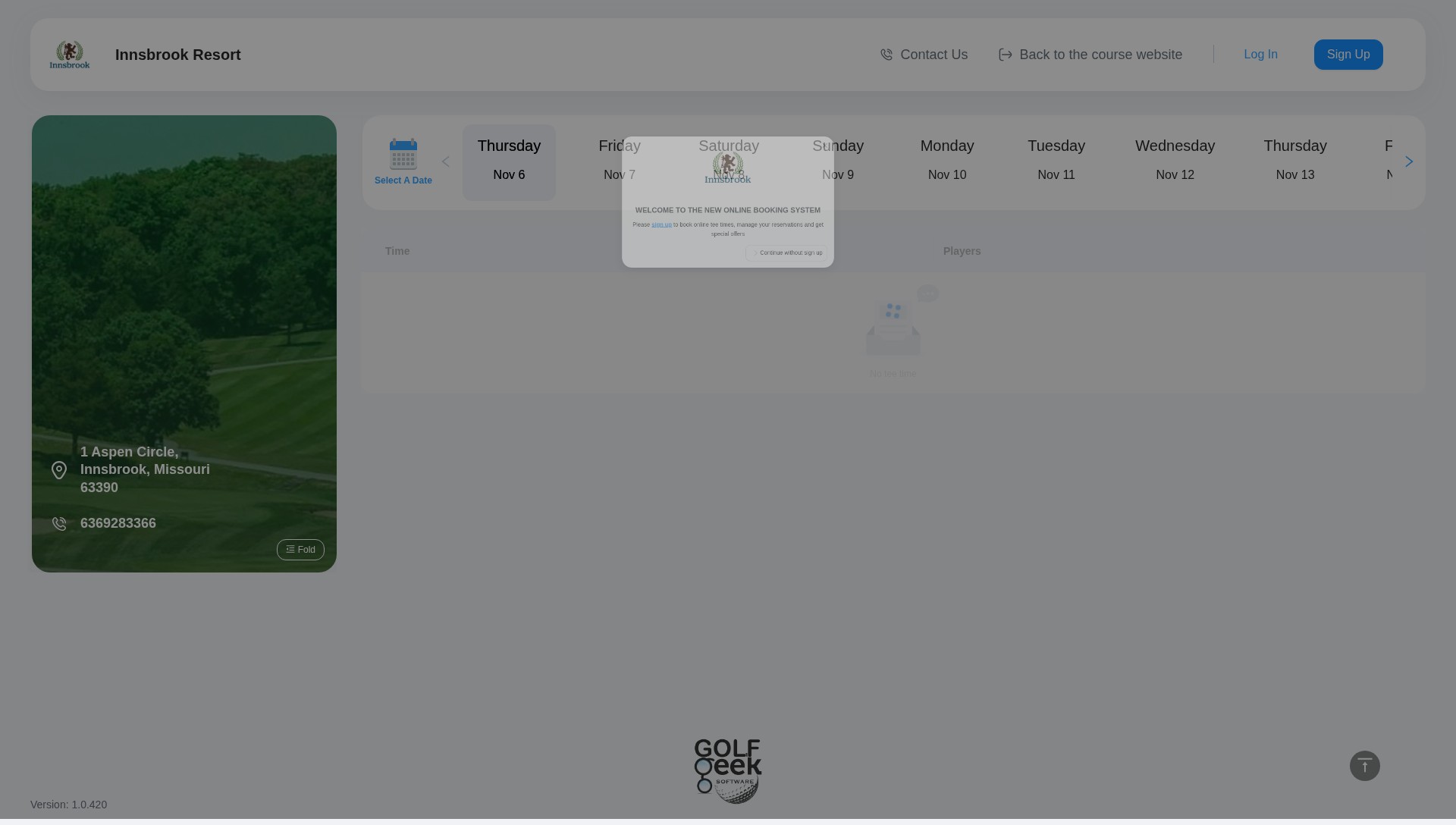 Screenshot of innsbrook-resort.com