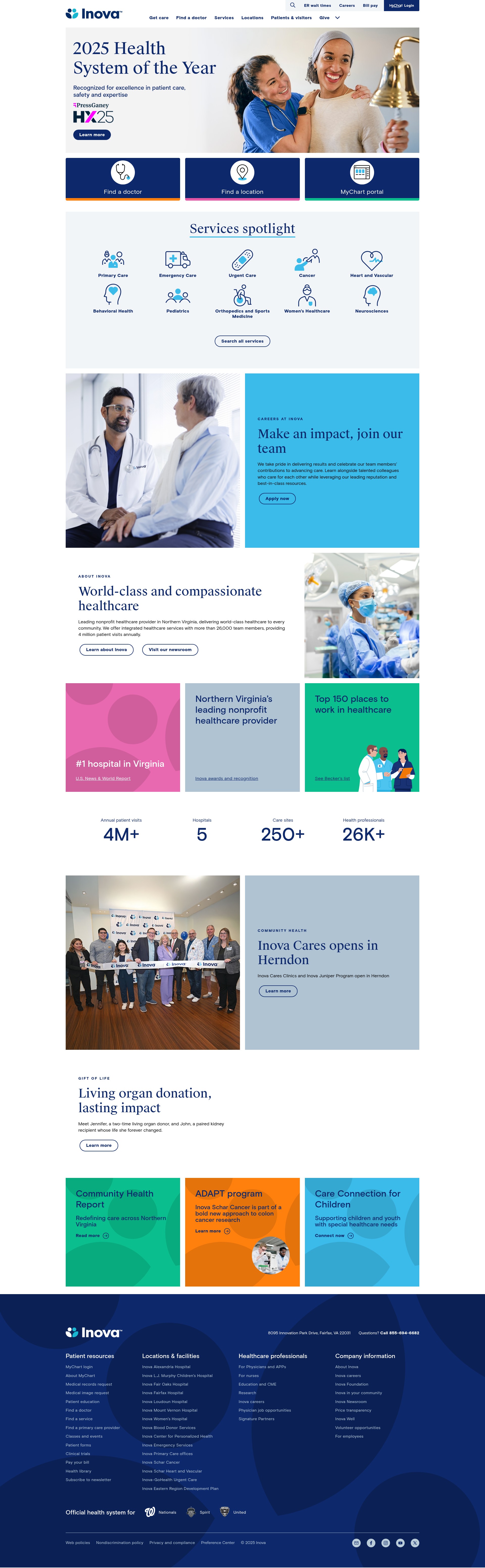 Screenshot of inova.org