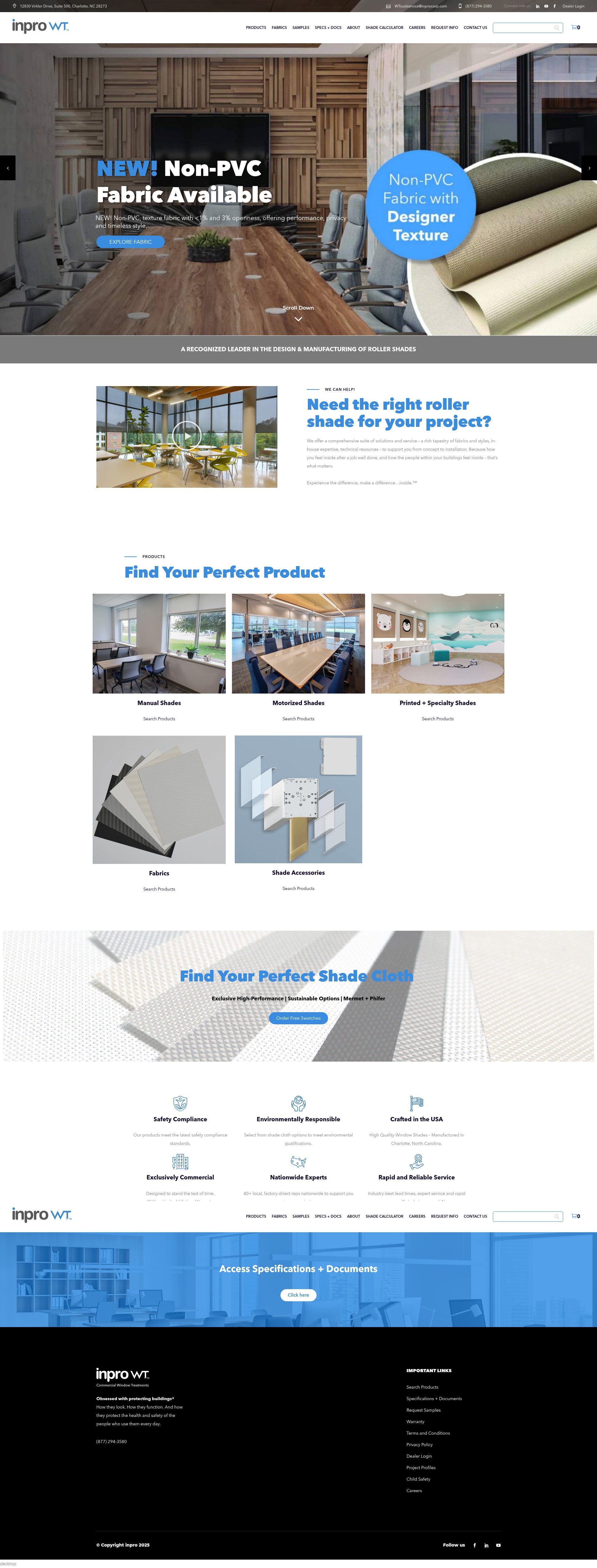 Screenshot of inpro-shades.com