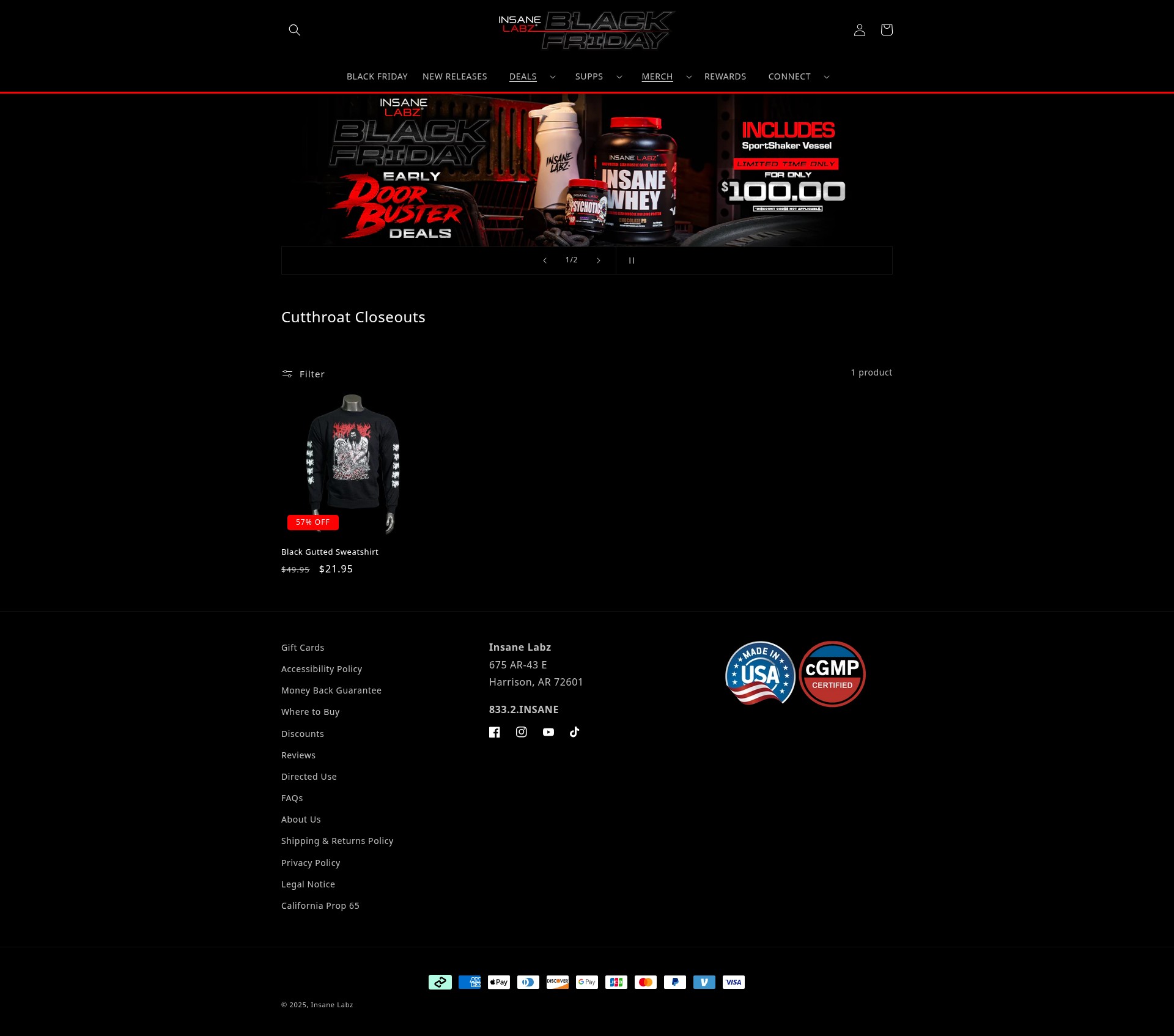 Screenshot of insanelabz.com