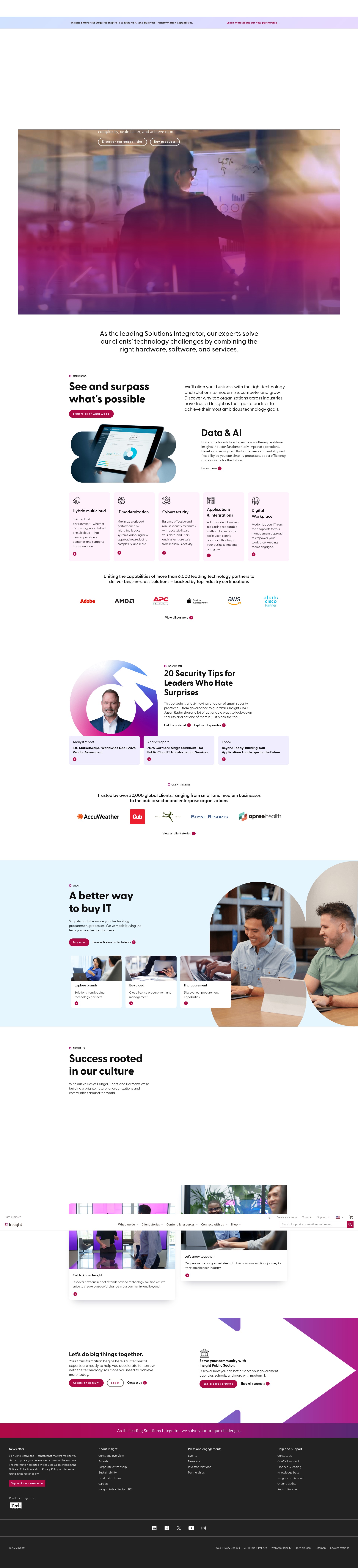 Screenshot of insight.com