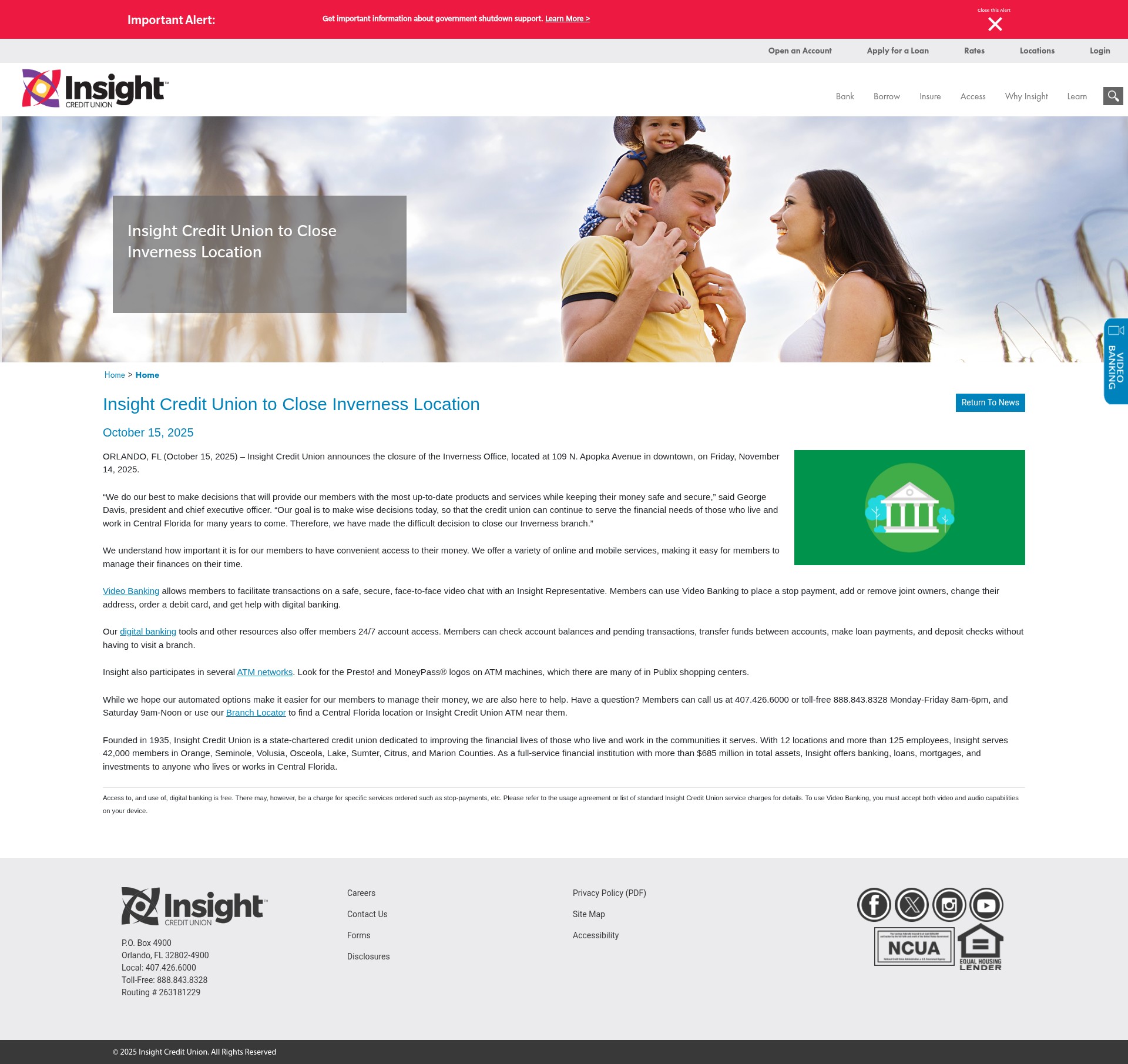 Screenshot of insightcreditunion.com