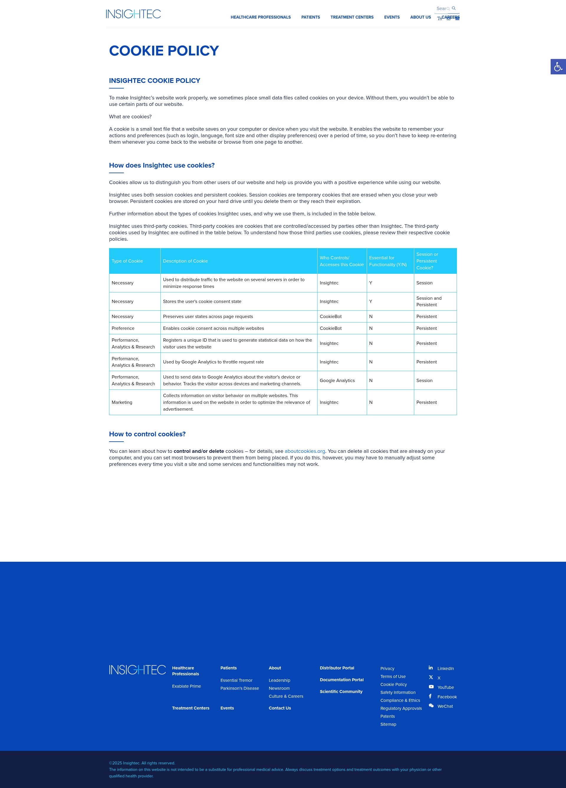 Screenshot of insightec.com