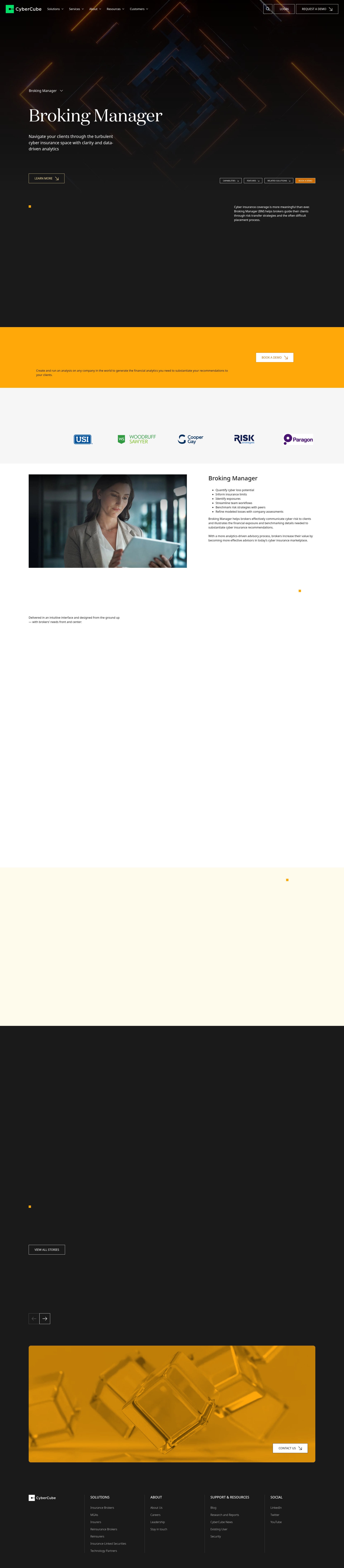 Screenshot of insights.cybcube.com