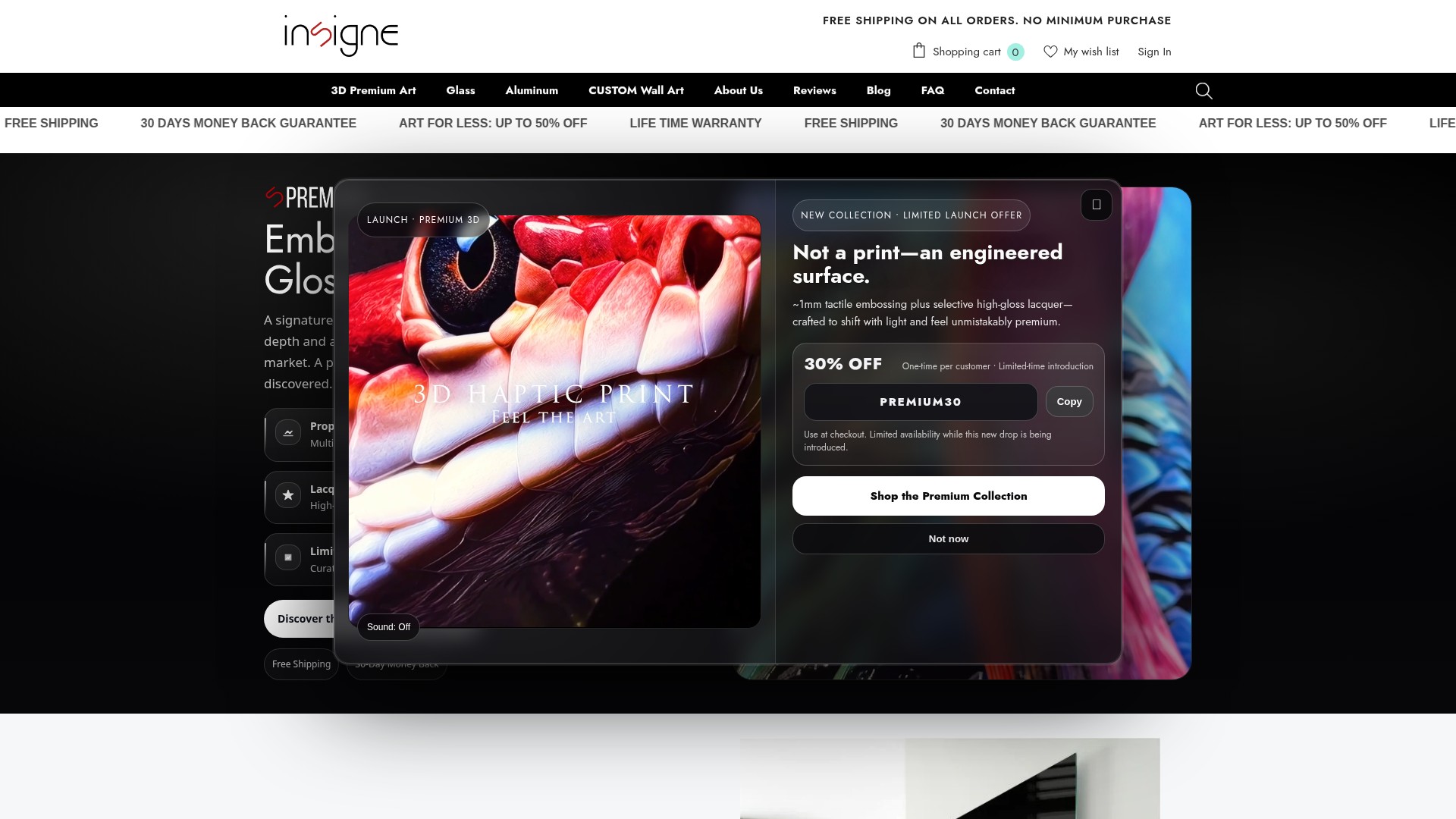 Screenshot of insigneartdesign.com