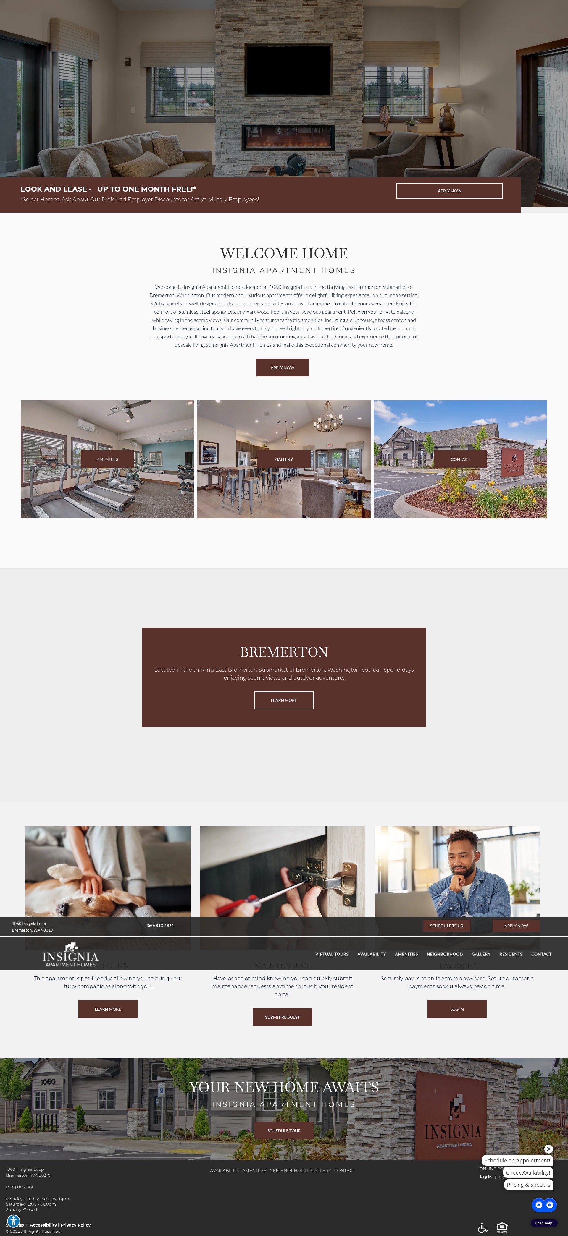 Screenshot of insigniaapartmenthomes.com