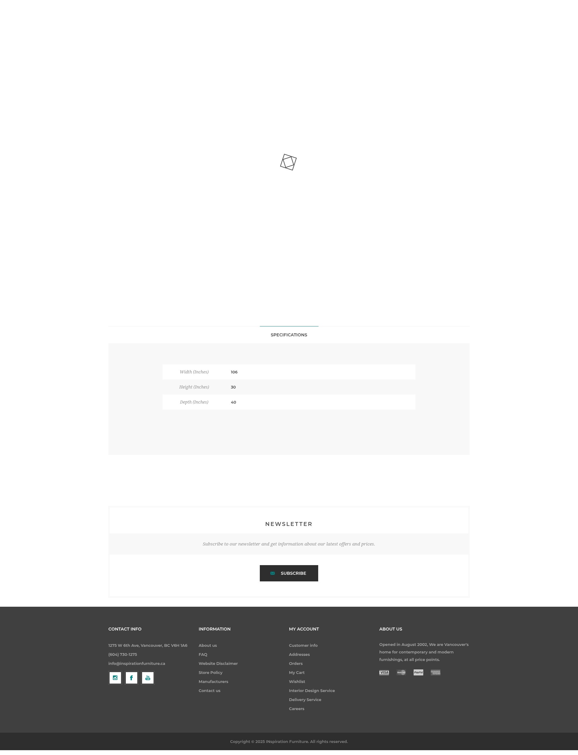 Screenshot of inspirationfurniture.ca