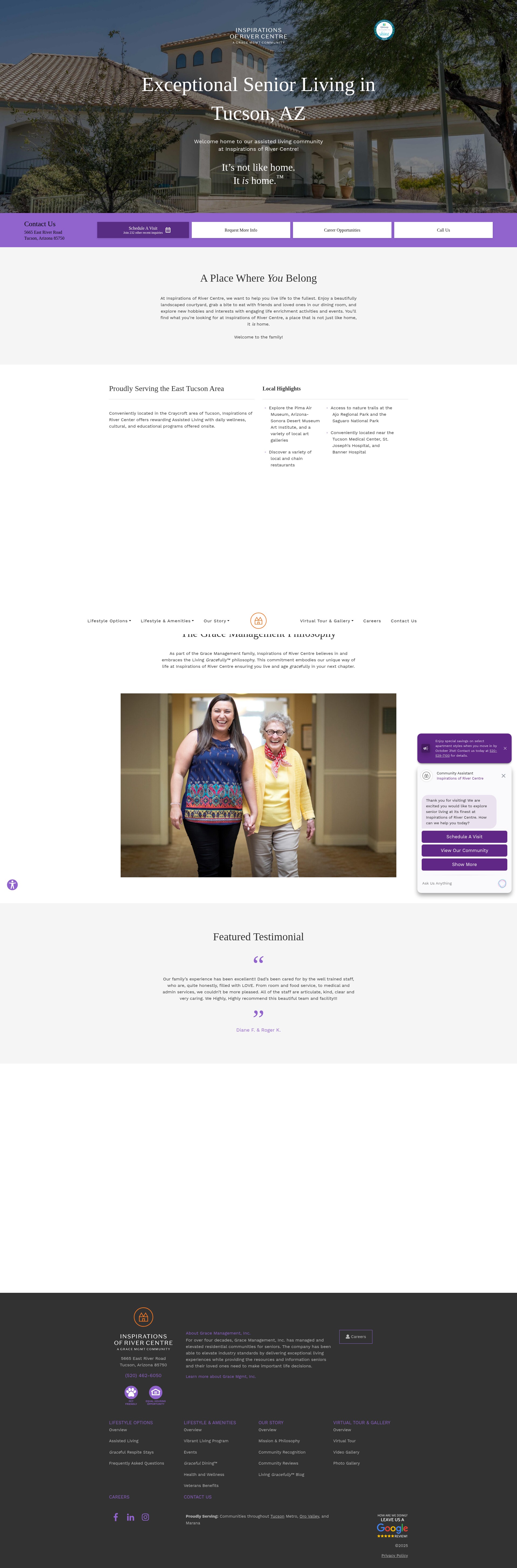 Screenshot of inspirationsofrivercentre.com