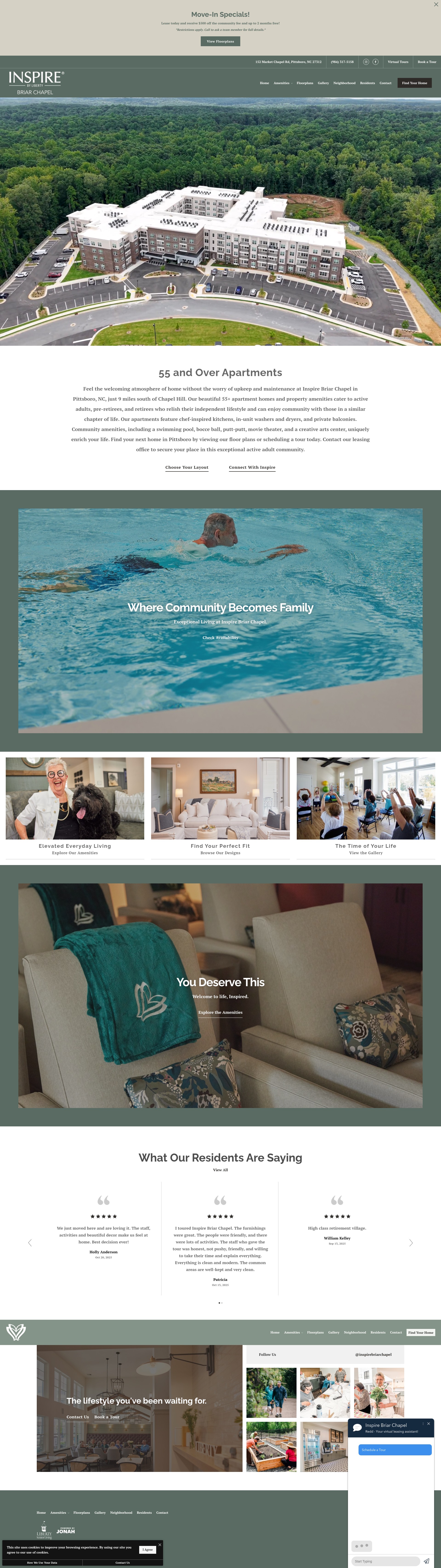 Screenshot of inspirebriarchapel.com