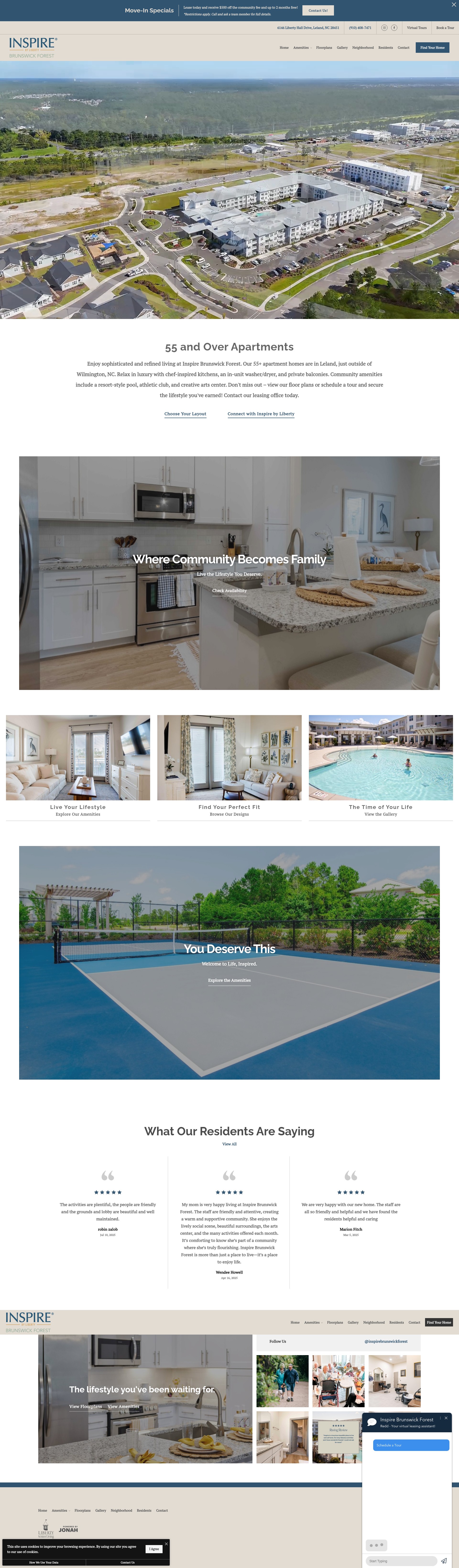 Screenshot of inspirebrunswickforest.com