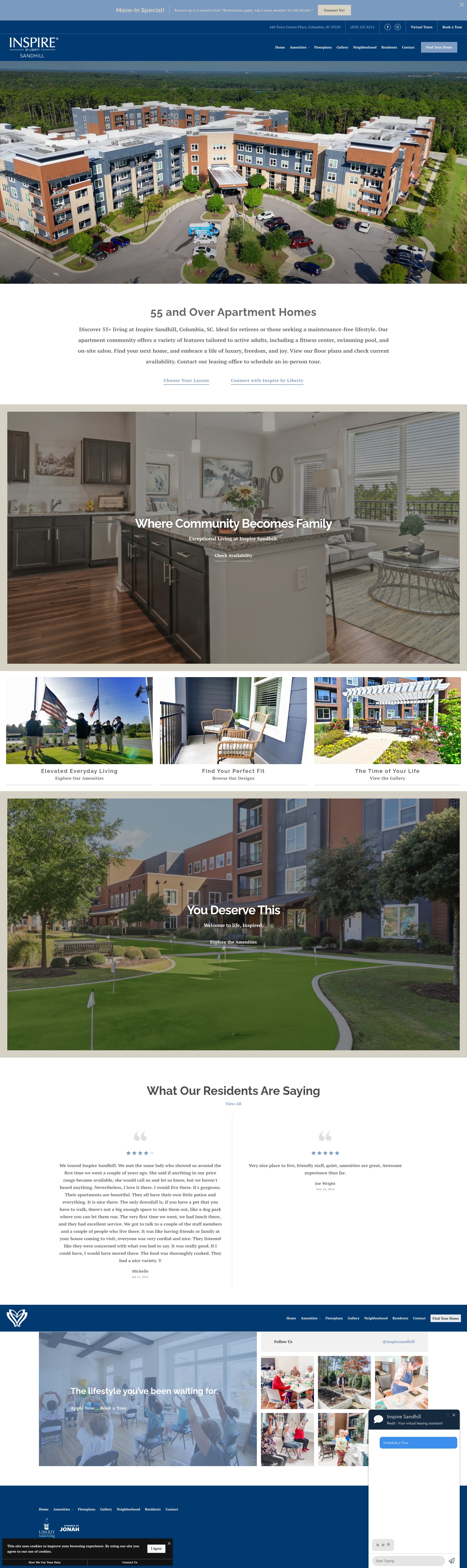Screenshot of inspiresandhill.com