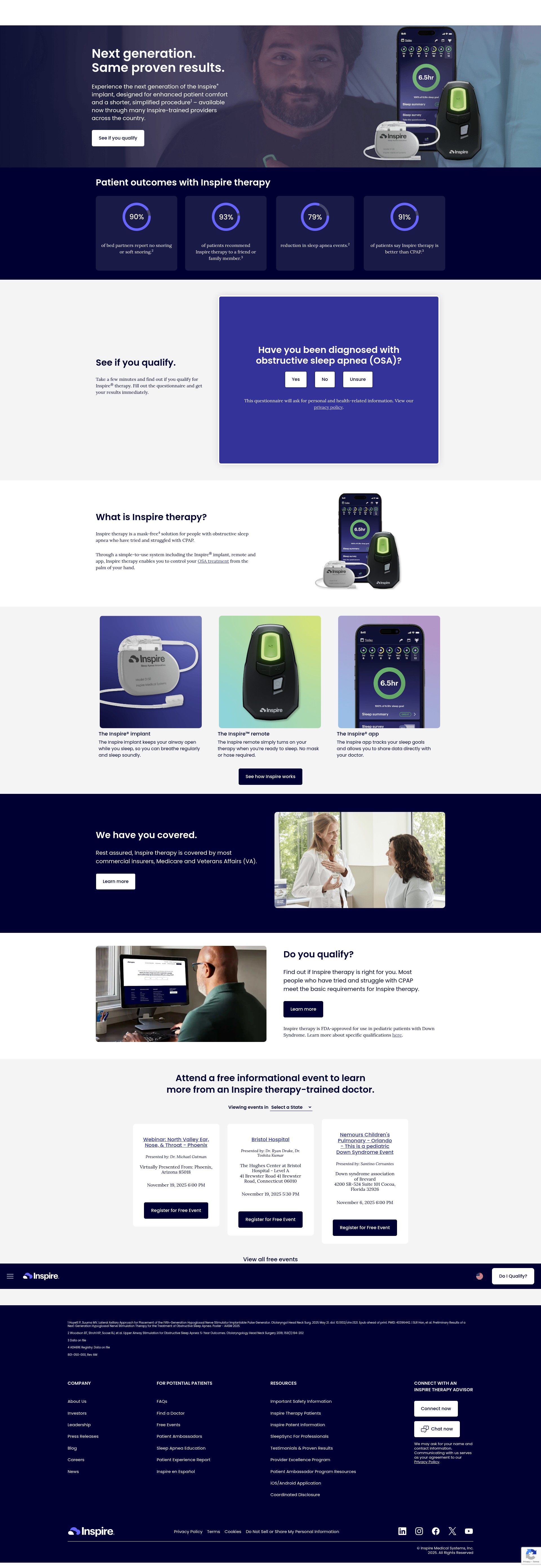 Screenshot of inspiresleep.com