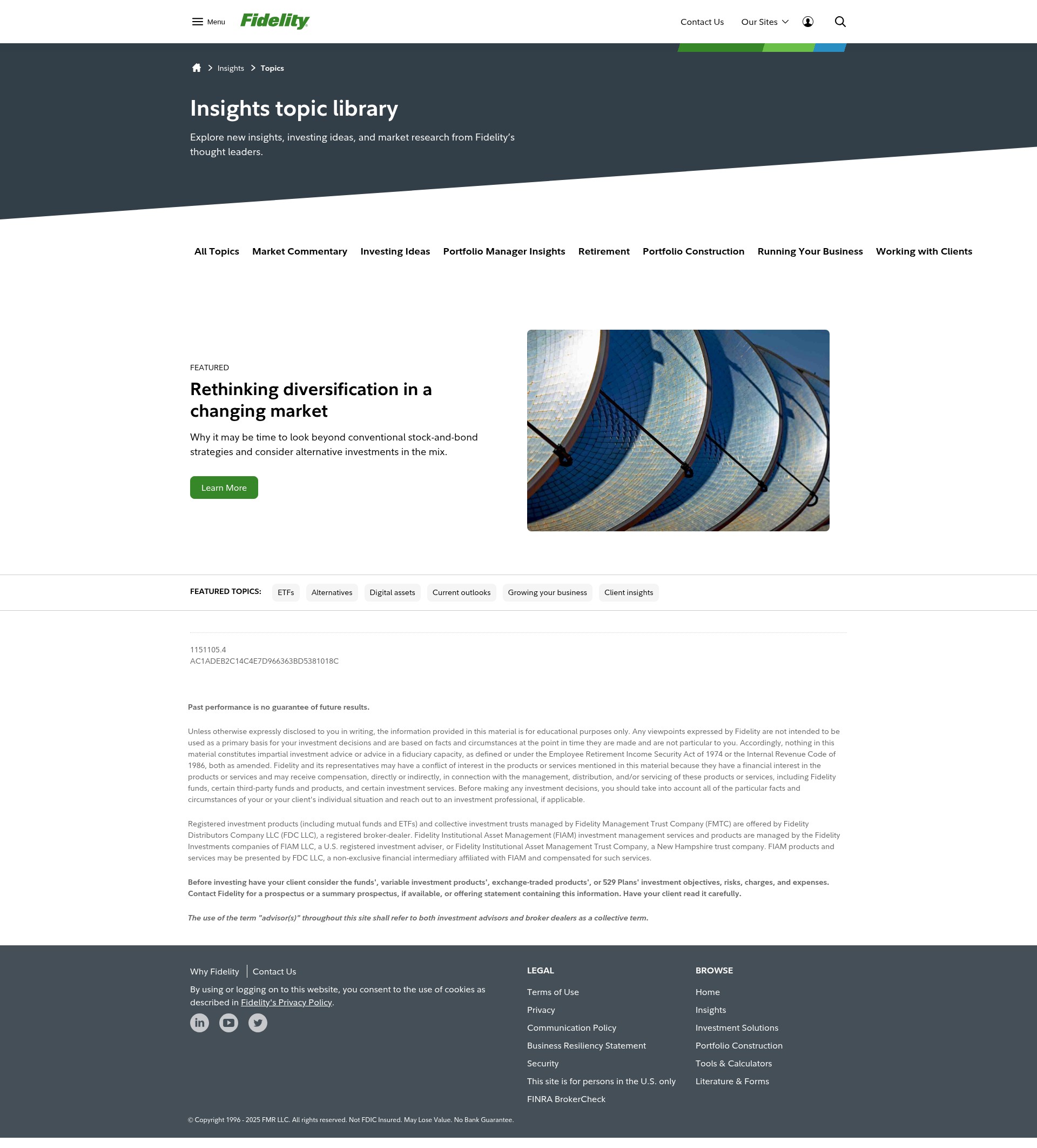Screenshot of institutional.fidelity.com