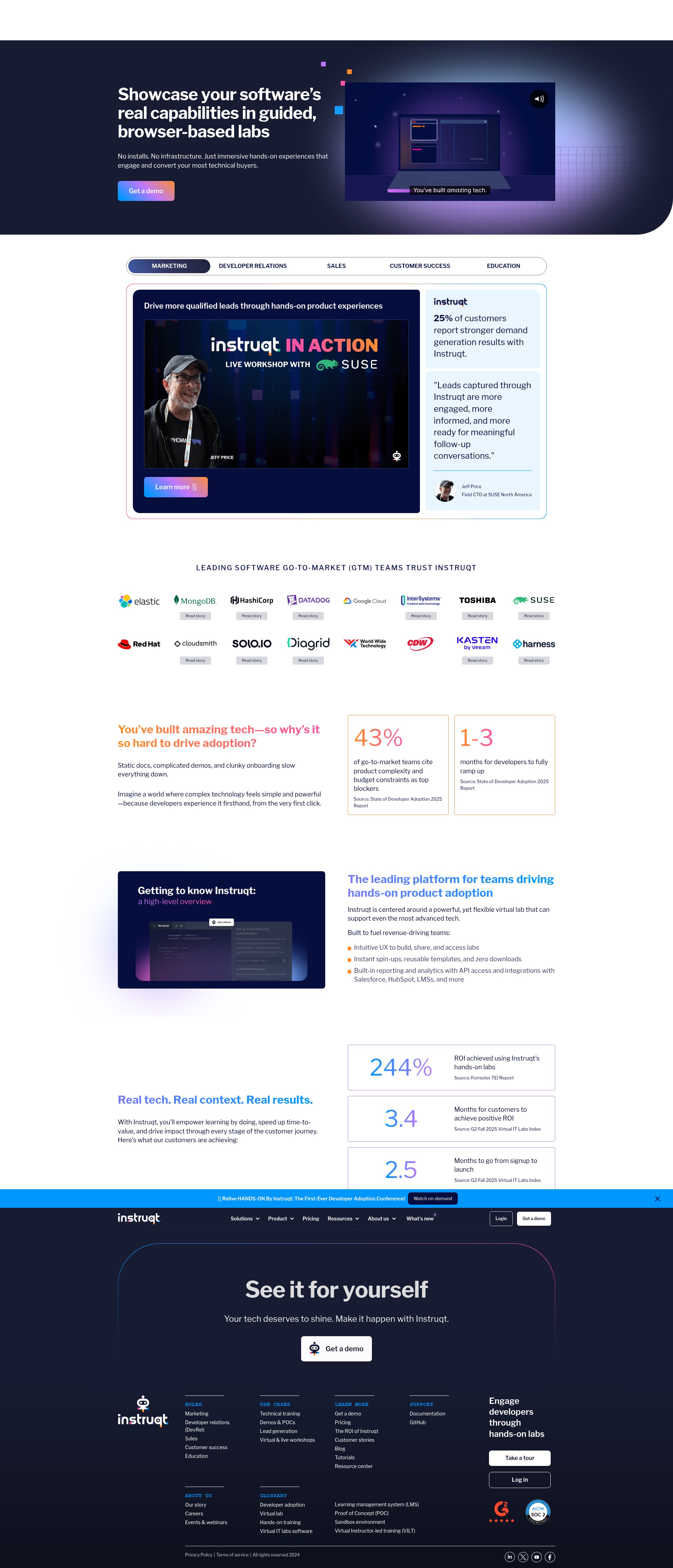 Screenshot of instruqt.com
