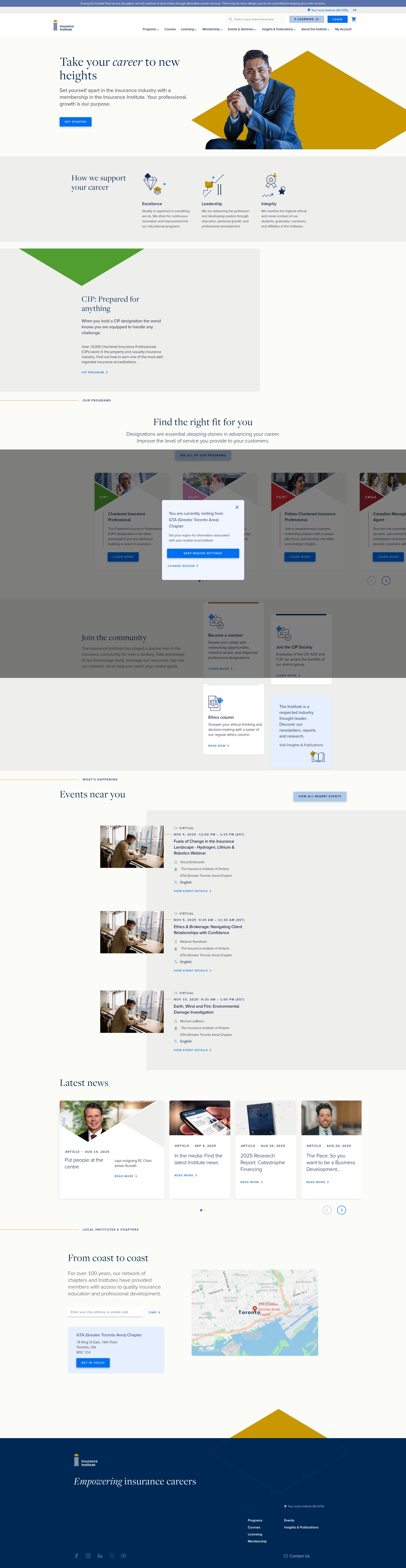 Screenshot of insuranceinstitute.ca