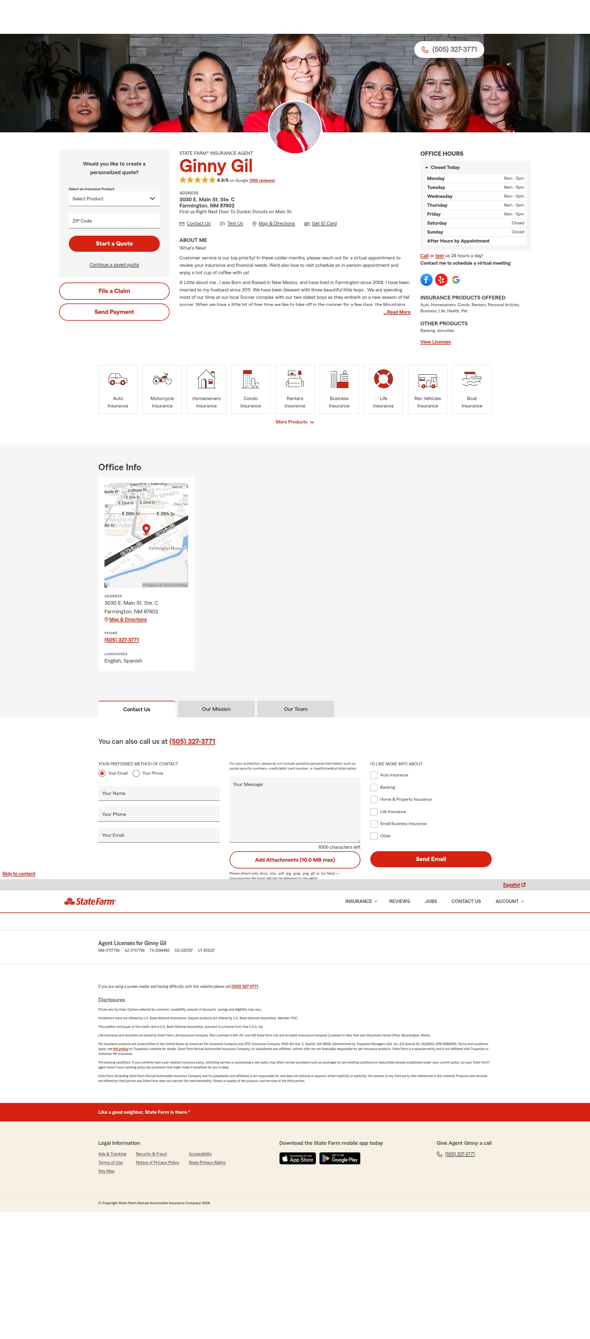 Screenshot of insuremeginnyg.com