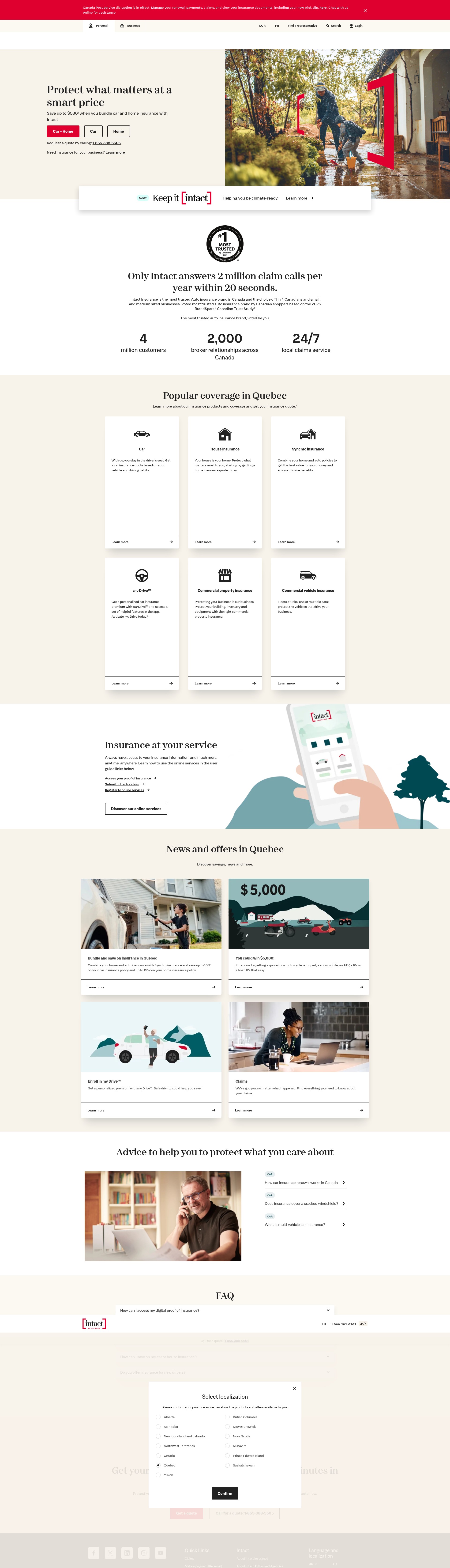 Screenshot of intact.ca