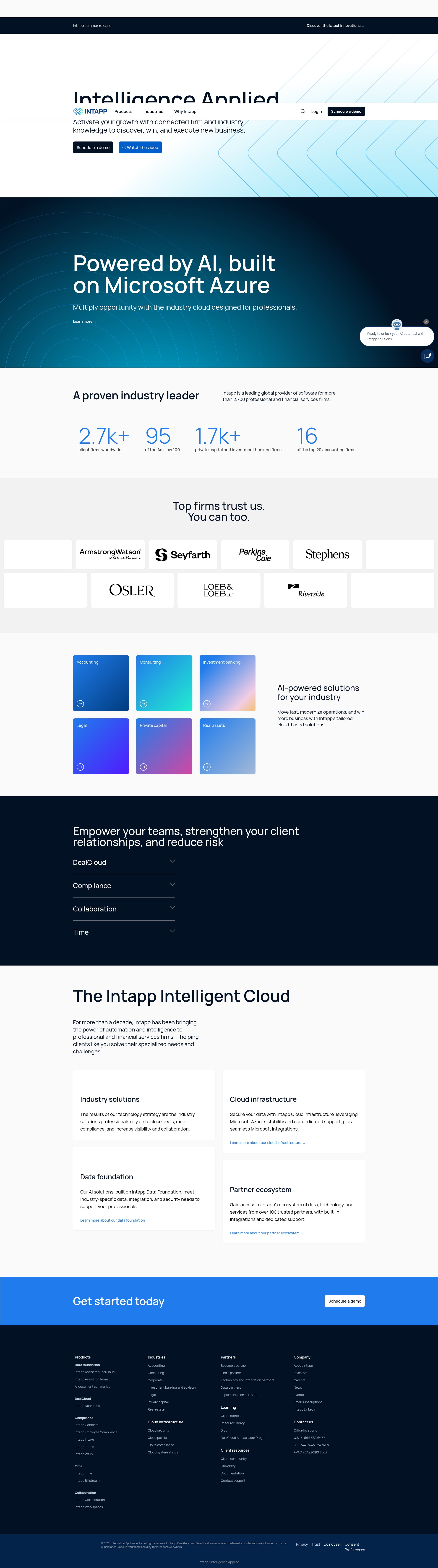 Screenshot of intapp.com